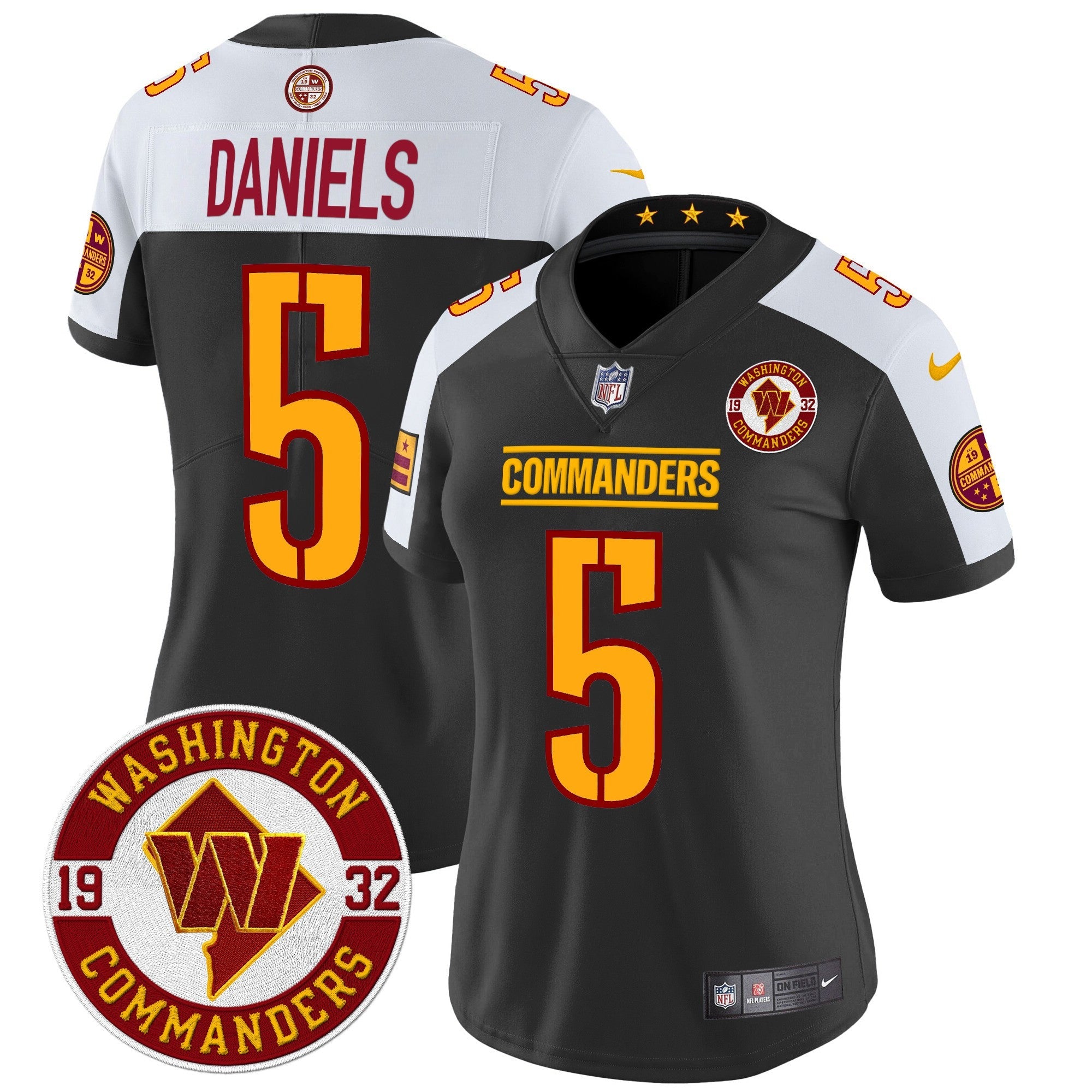 Women's Washington Commanders 2024 Vapor Limited Jersey - Est. 1932 Patch - All Stitched