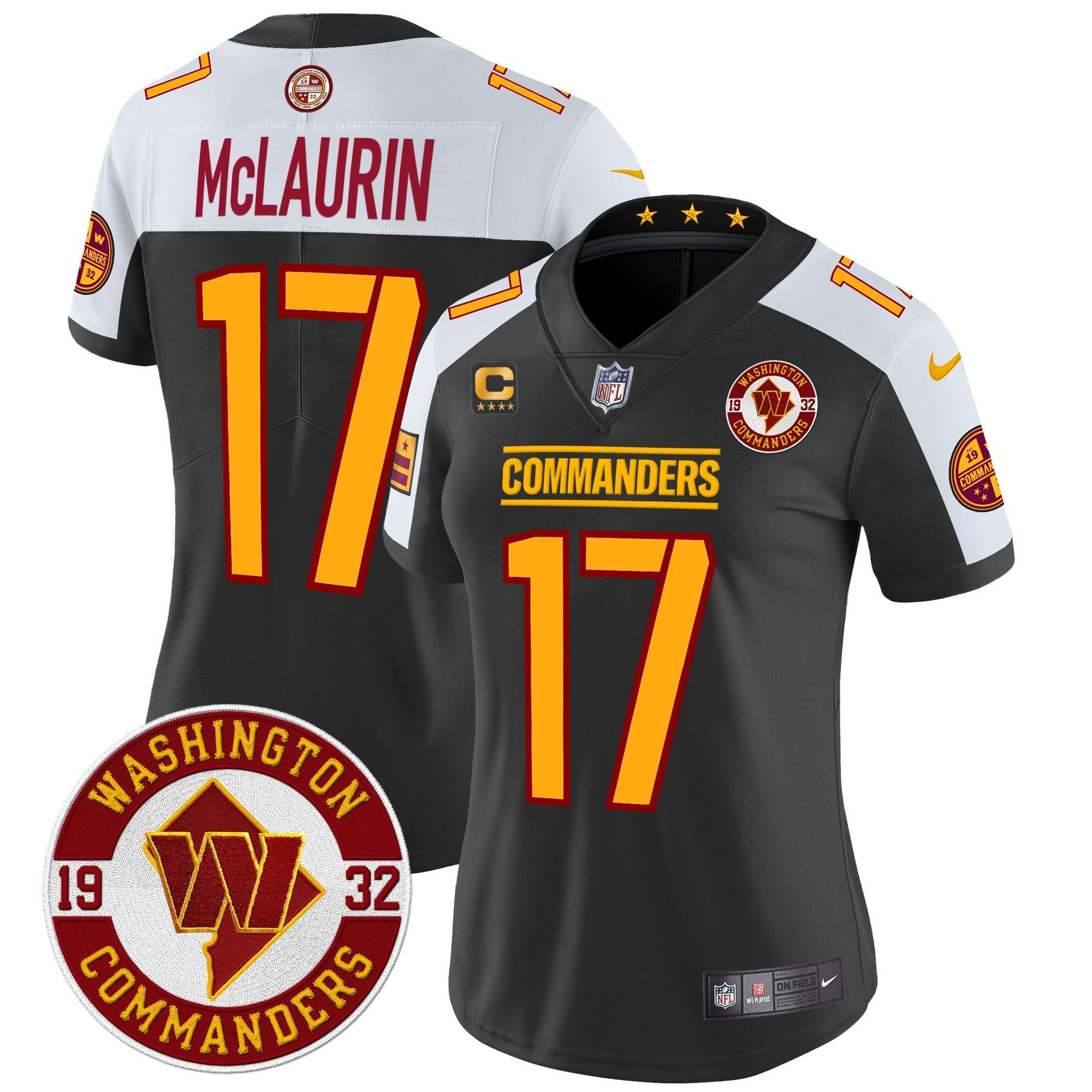 Women's Washington Commanders 2024 Vapor Limited Jersey - Est. 1932 Patch - All Stitched
