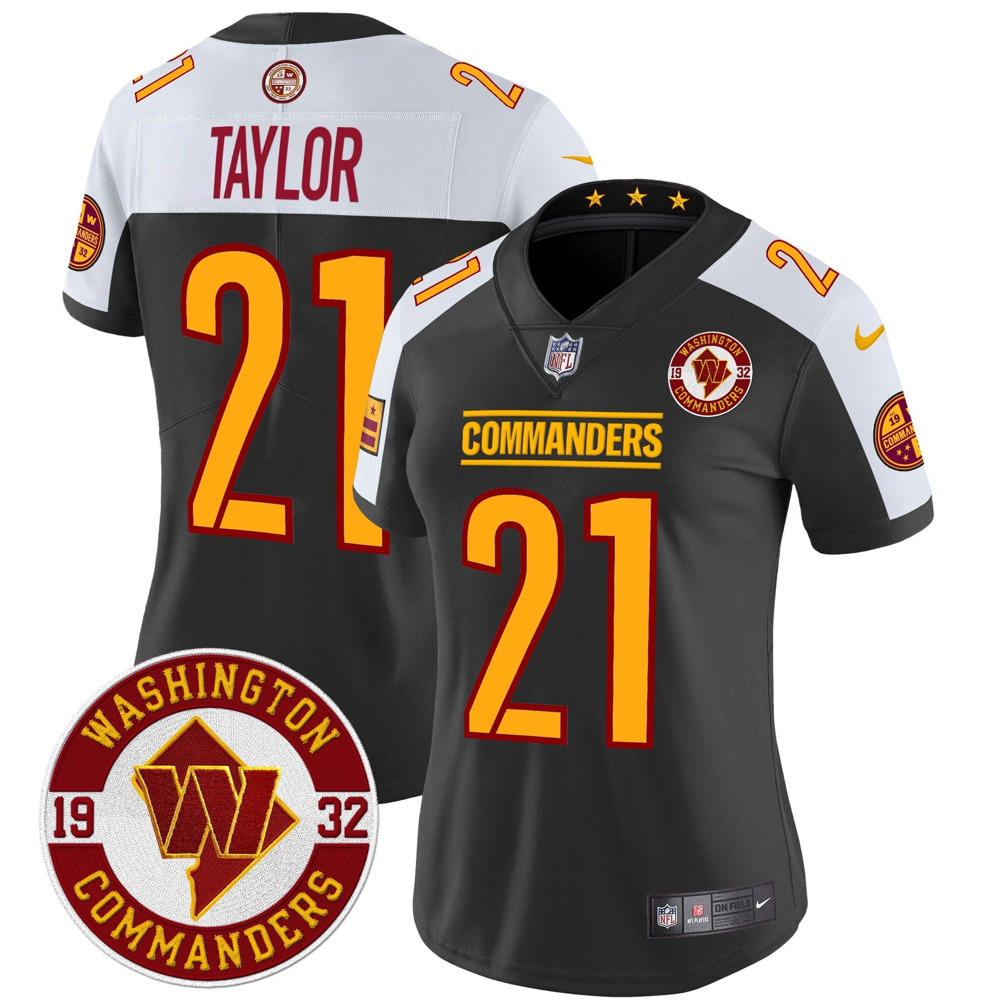 Women's Washington Commanders 2024 Vapor Limited Jersey - Est. 1932 Patch - All Stitched