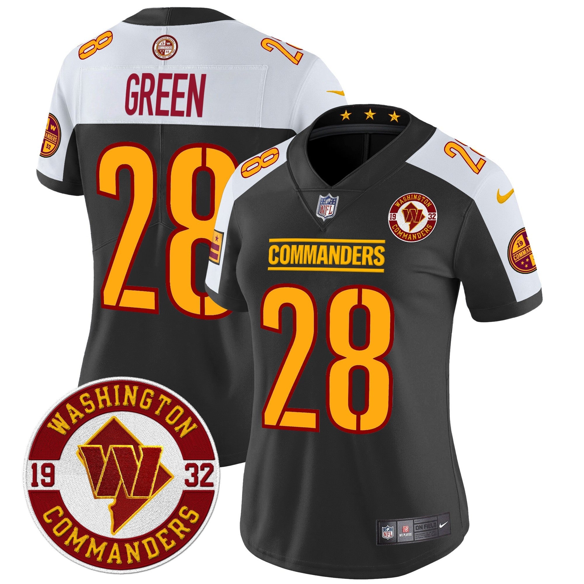 Women's Washington Commanders 2024 Vapor Limited Jersey - Est. 1932 Patch - All Stitched