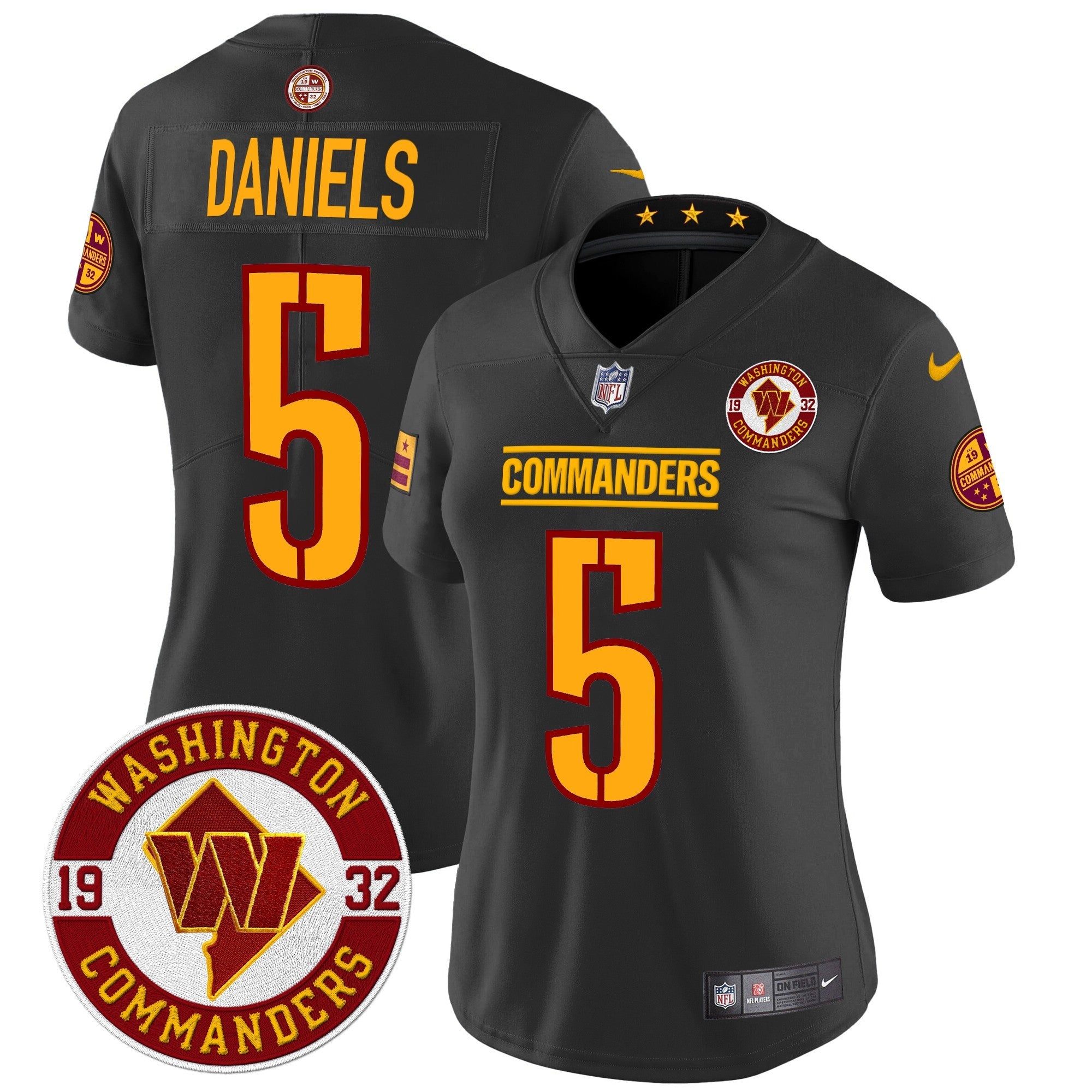 Women's Washington Commanders 2024 Vapor Limited Jersey - Est. 1932 Patch - All Stitched