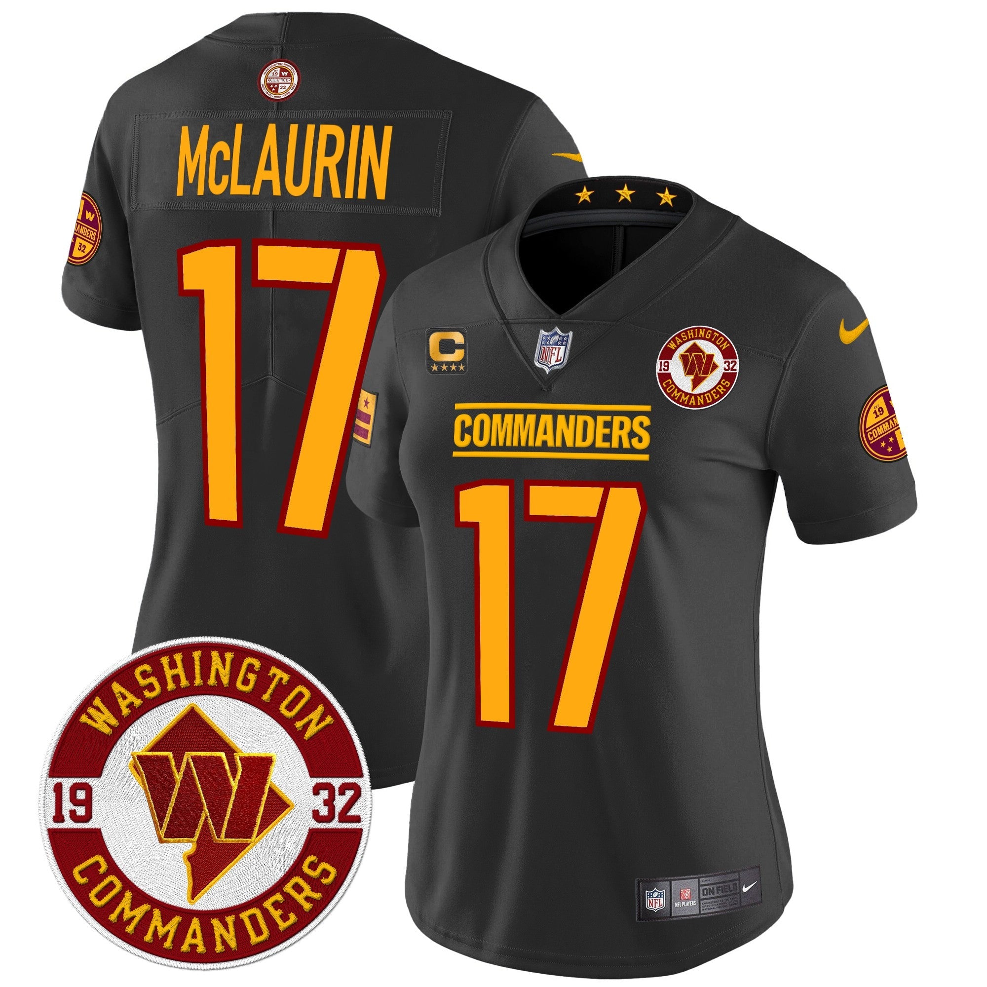 Women's Washington Commanders 2024 Vapor Limited Jersey - Est. 1932 Patch - All Stitched