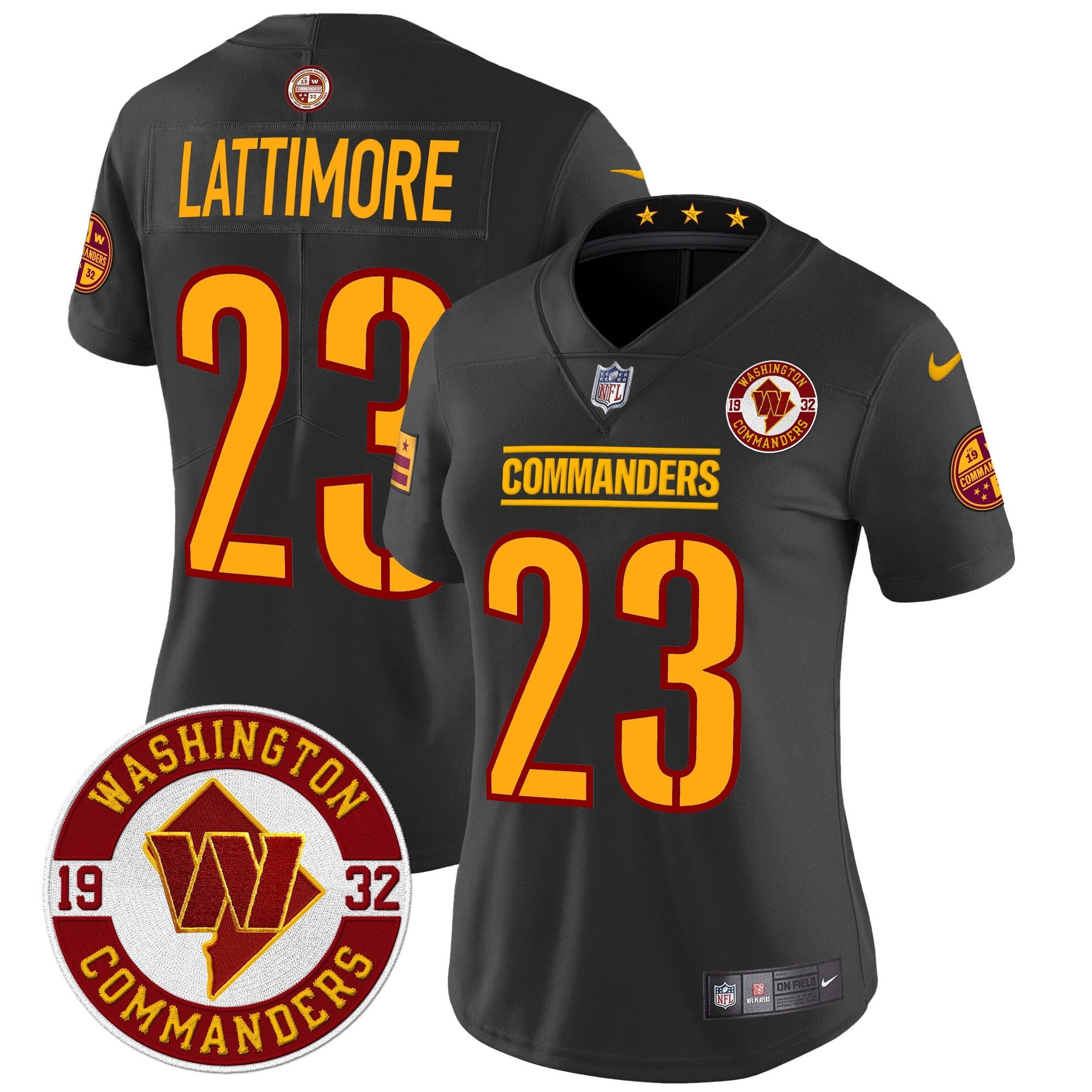 Women's Washington Commanders 2024 Vapor Limited Jersey - Est. 1932 Patch - All Stitched