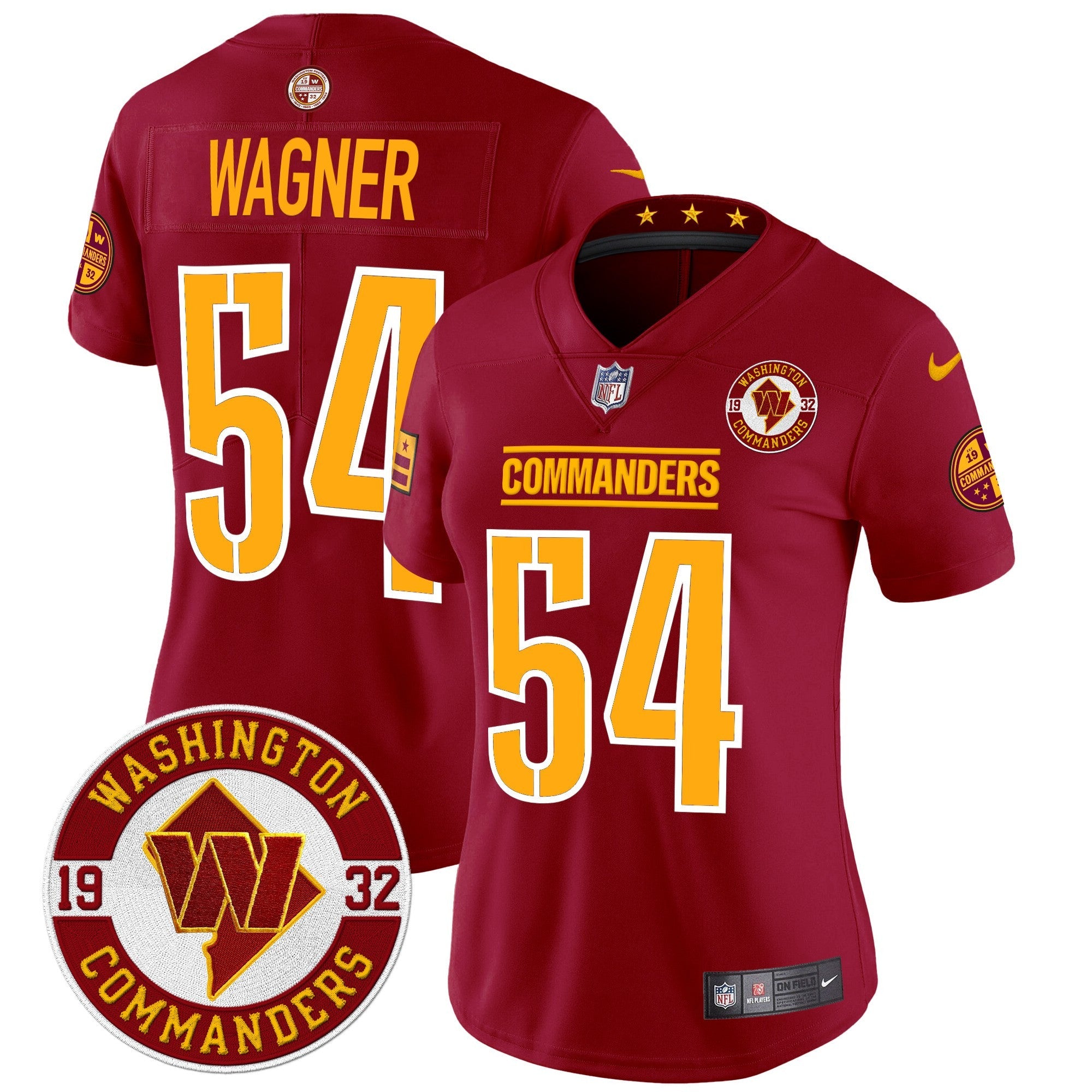 Women's Washington Commanders 2024 Vapor Limited Jersey - Est. 1932 Patch - All Stitched