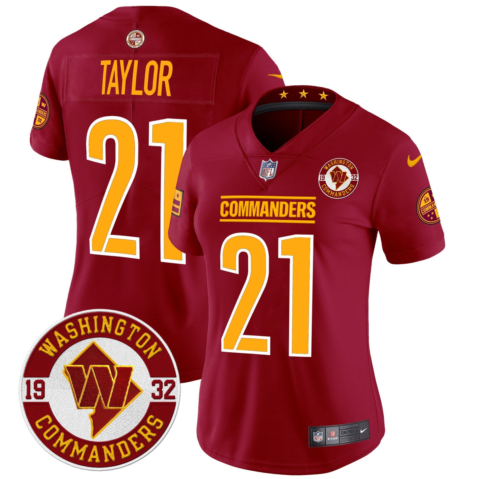 Women's Washington Commanders 2024 Vapor Limited Jersey - Est. 1932 Patch - All Stitched