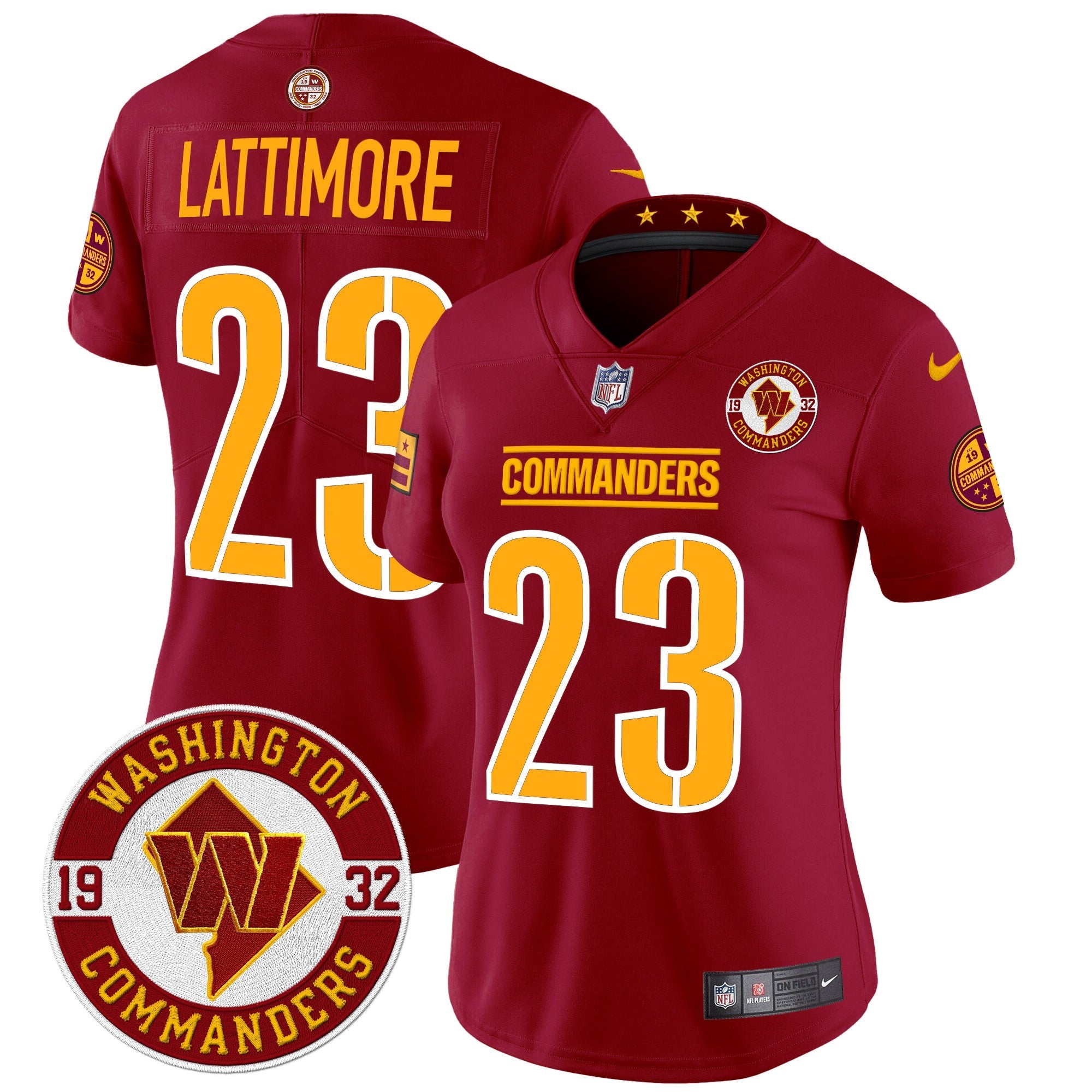 Women's Washington Commanders 2024 Vapor Limited Jersey - Est. 1932 Patch - All Stitched