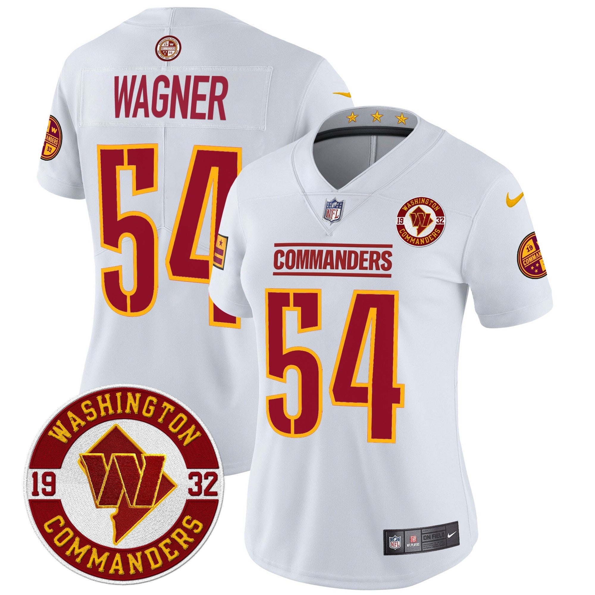 Women's Washington Commanders 2024 Vapor Limited Jersey - Est. 1932 Patch - All Stitched