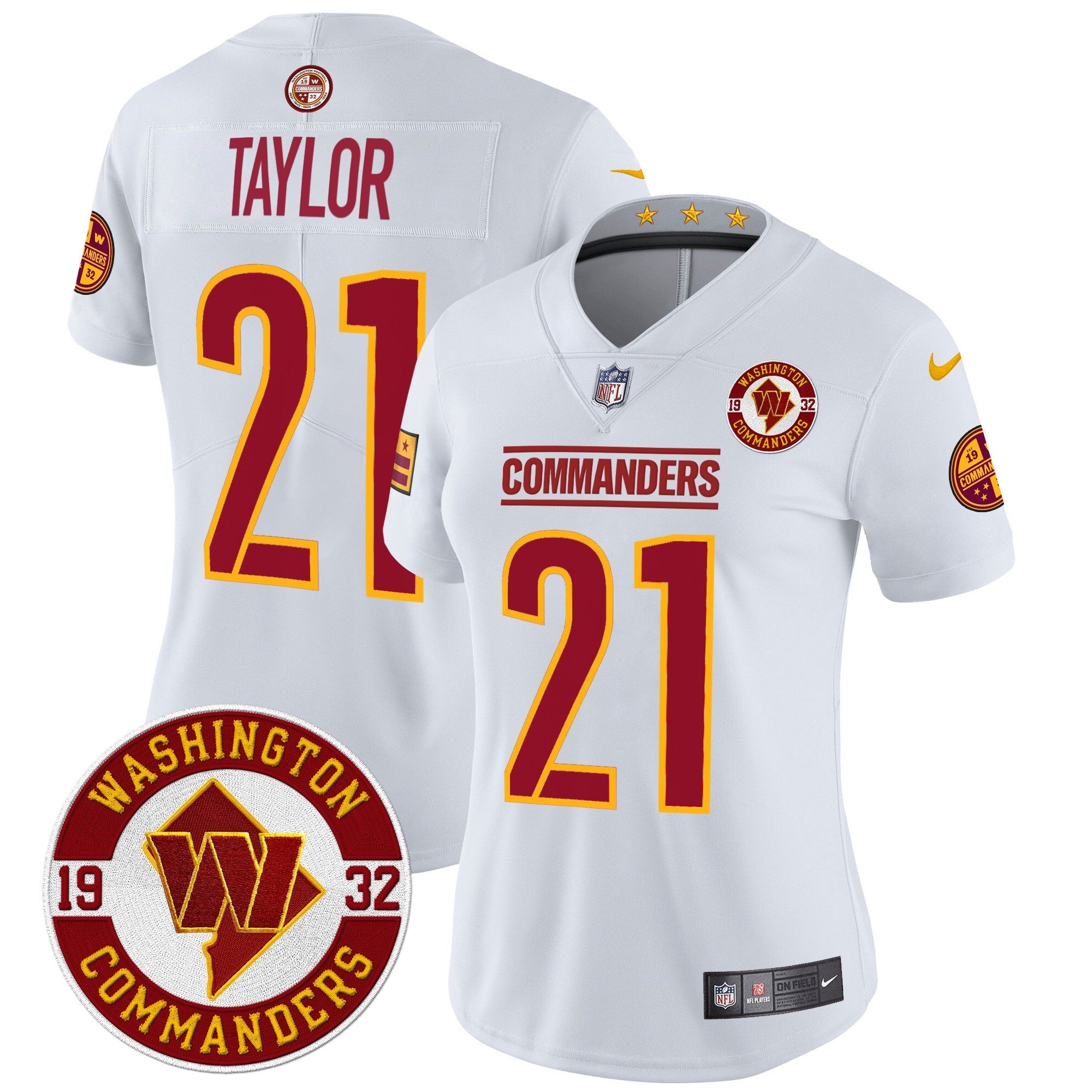 Women's Washington Commanders 2024 Vapor Limited Jersey - Est. 1932 Patch - All Stitched