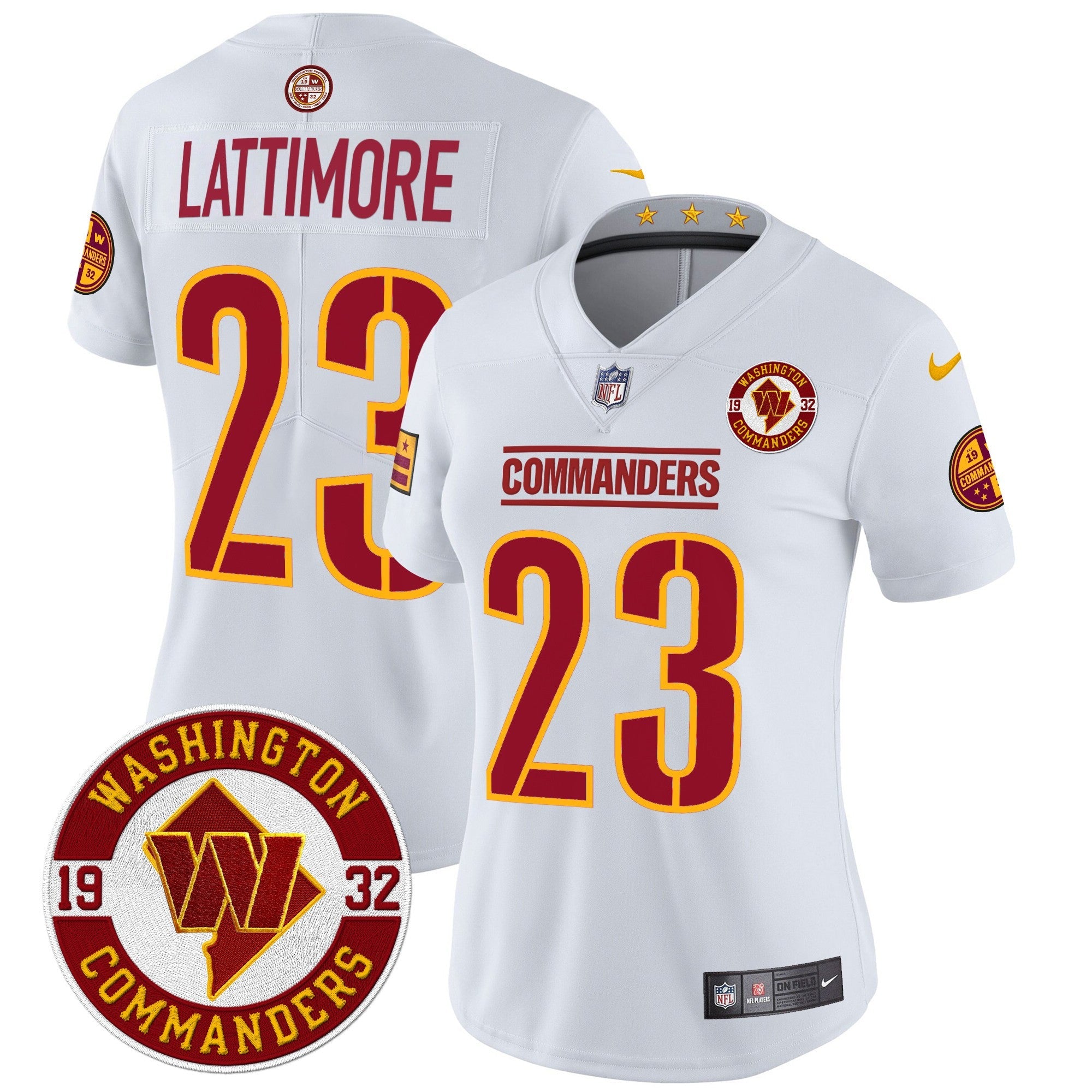 Women's Washington Commanders 2024 Vapor Limited Jersey - Est. 1932 Patch - All Stitched