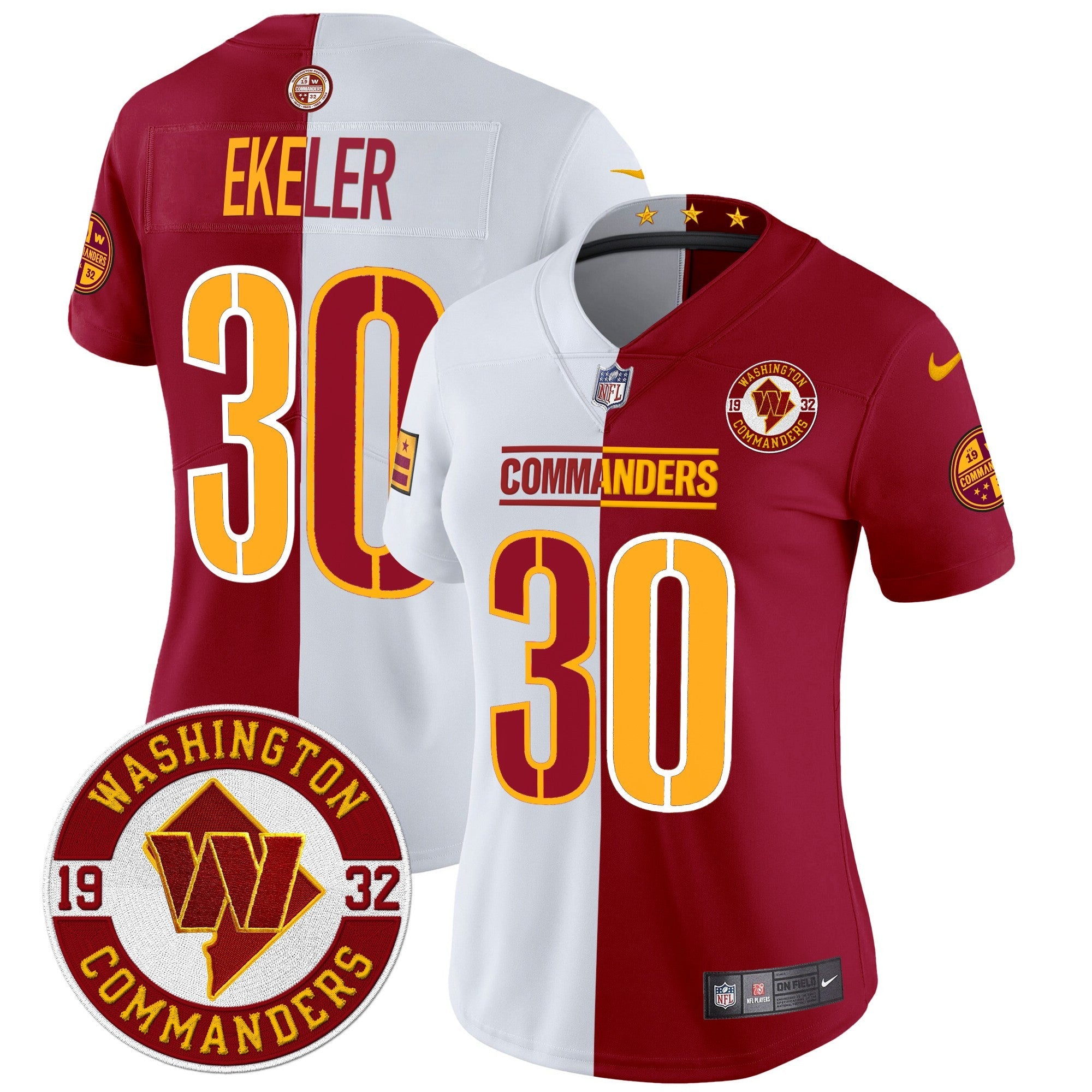 Women's Washington Commanders 2024 Vapor Limited Jersey - Est. 1932 Patch - All Stitched