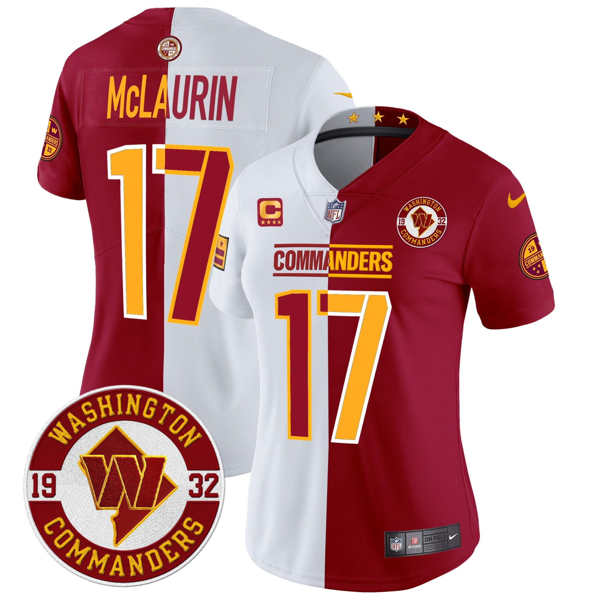 Women's Washington Commanders 2024 Vapor Limited Jersey - Est. 1932 Patch - All Stitched