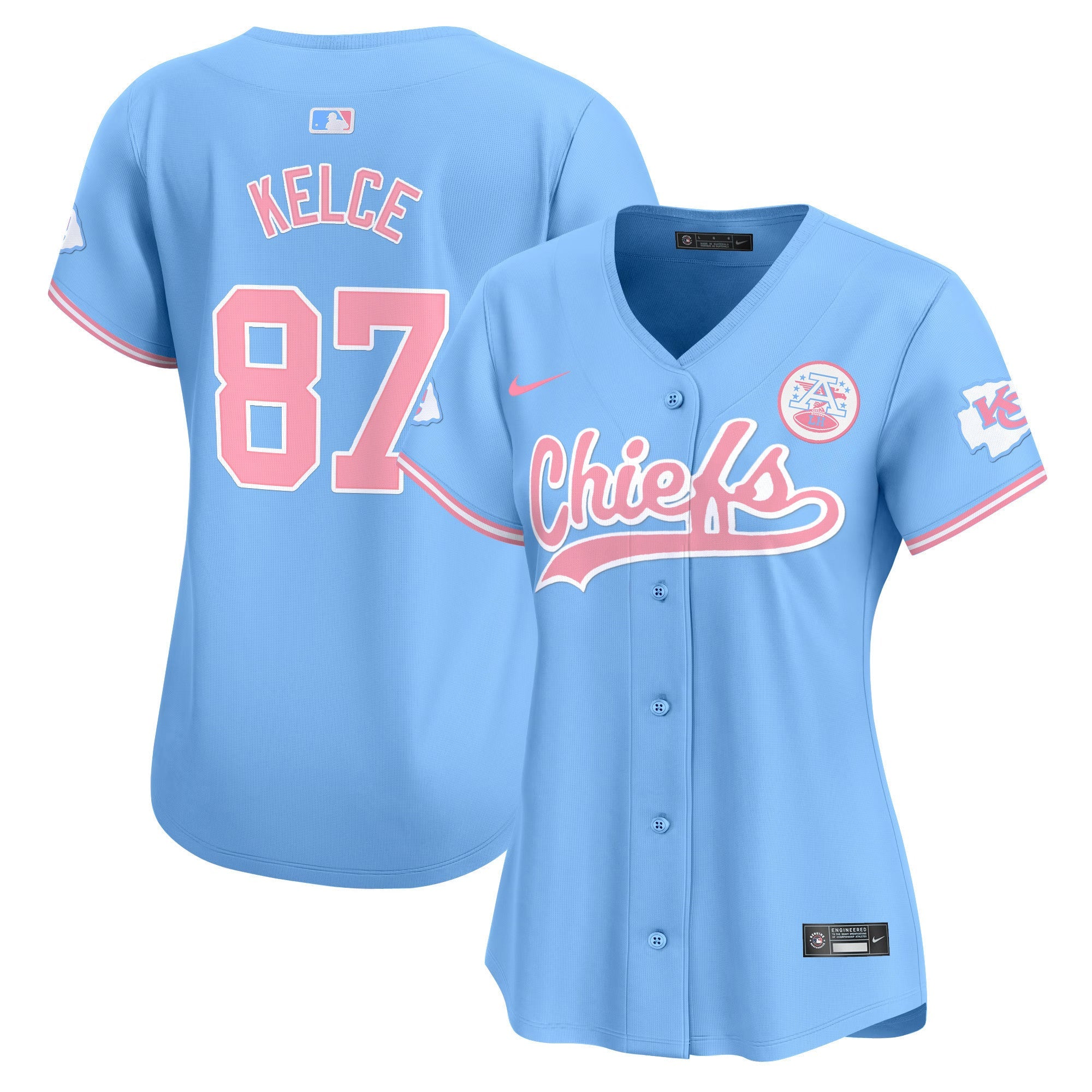 Women's Chiefs Bubblegum Pink Vapor Premier Limited Jersey - All Stitched