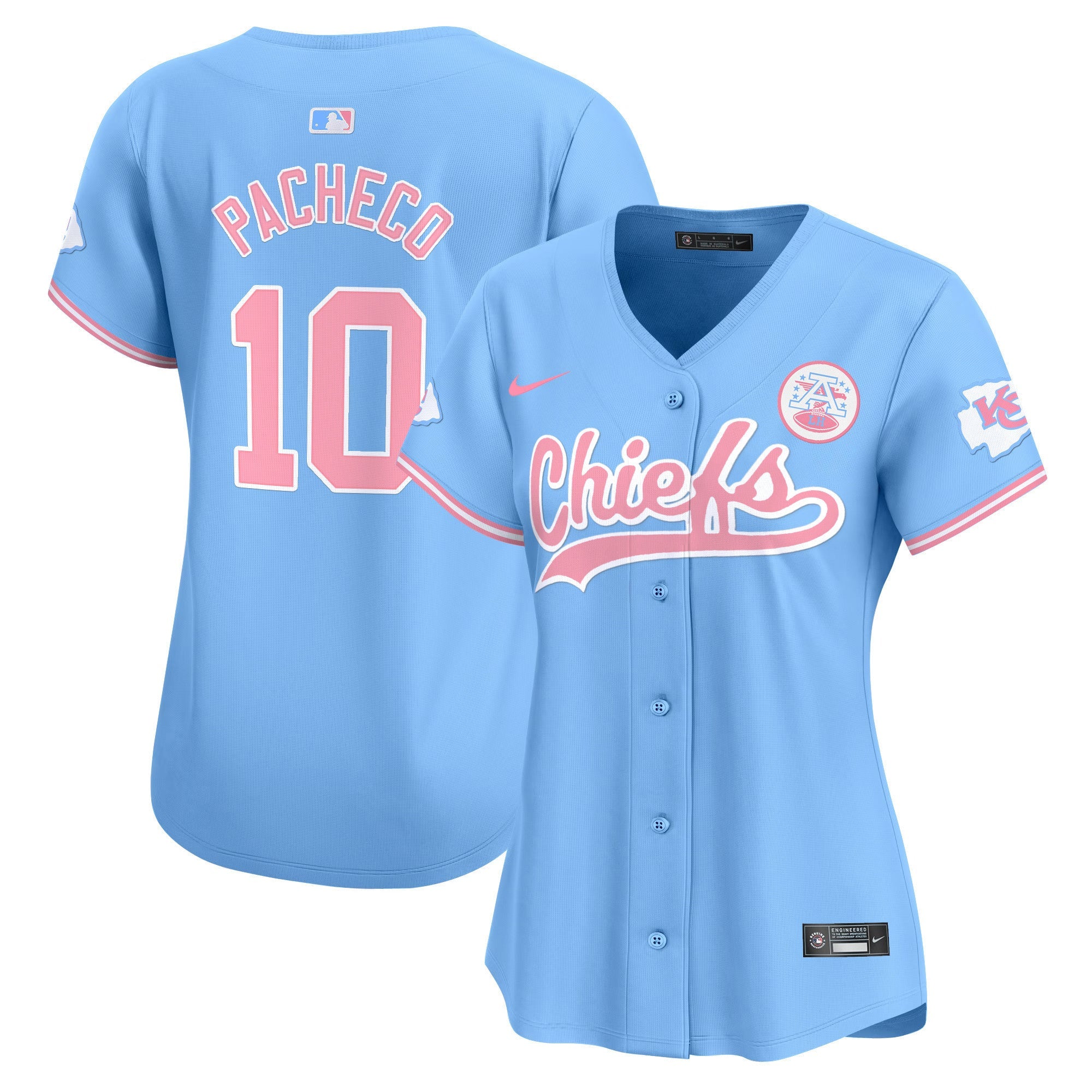 Women's Chiefs Bubblegum Pink Vapor Premier Limited Jersey - All Stitched