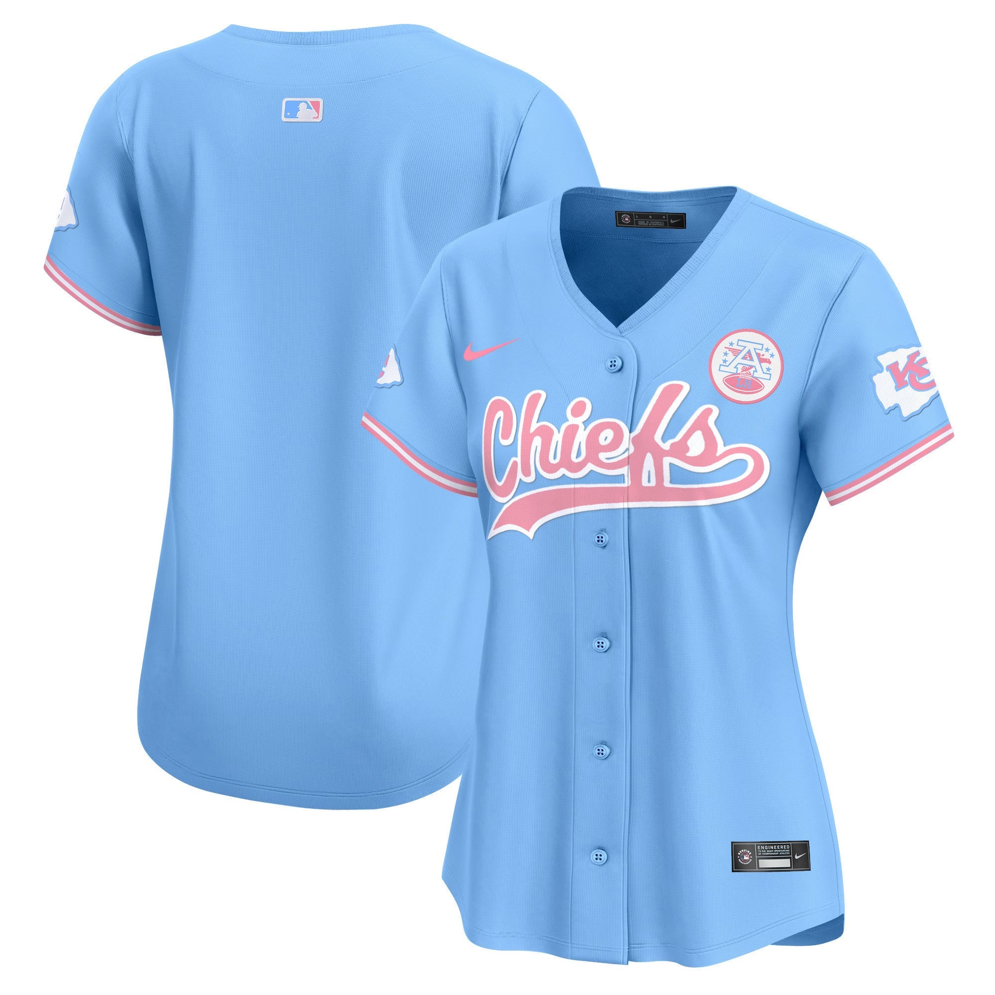 Women's Chiefs Bubblegum Pink Vapor Premier Limited Jersey - All Stitched