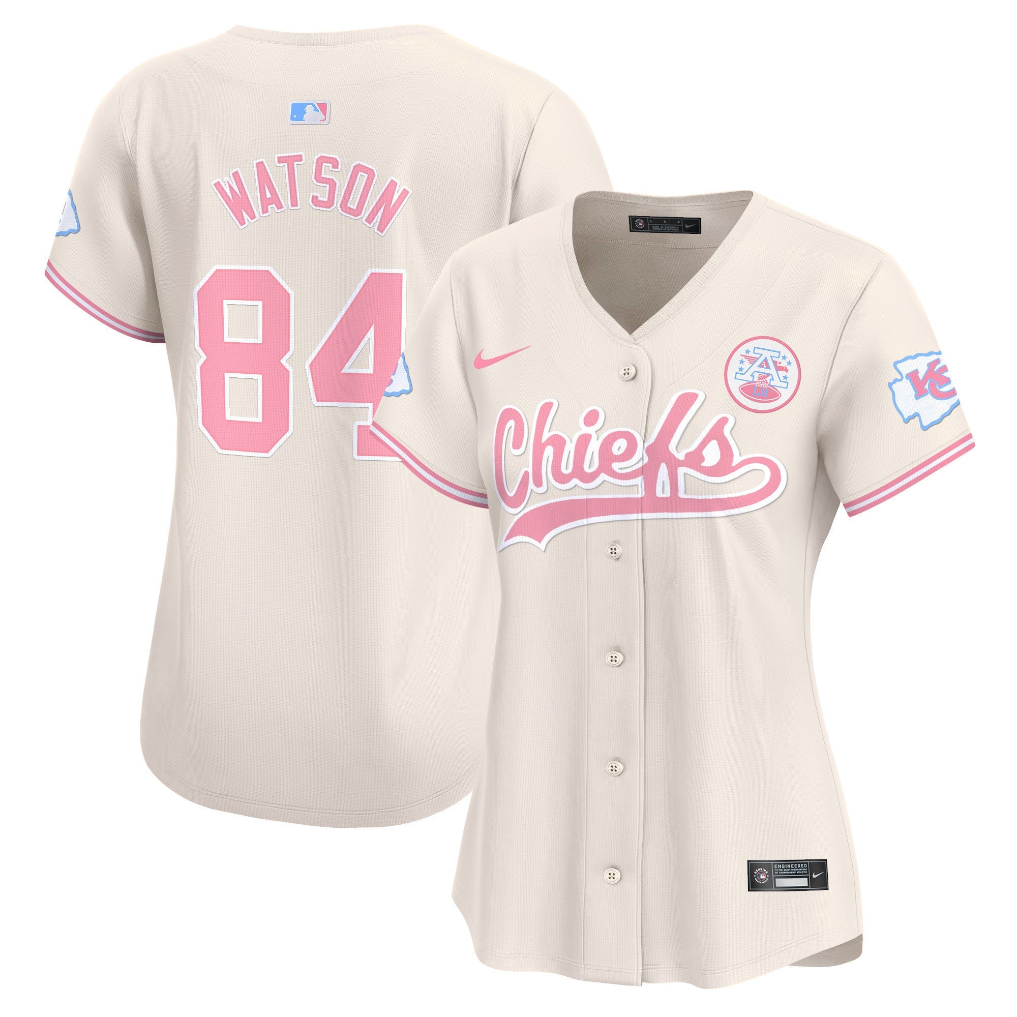 Women's Chiefs Bubblegum Pink Vapor Premier Limited Jersey - All Stitched