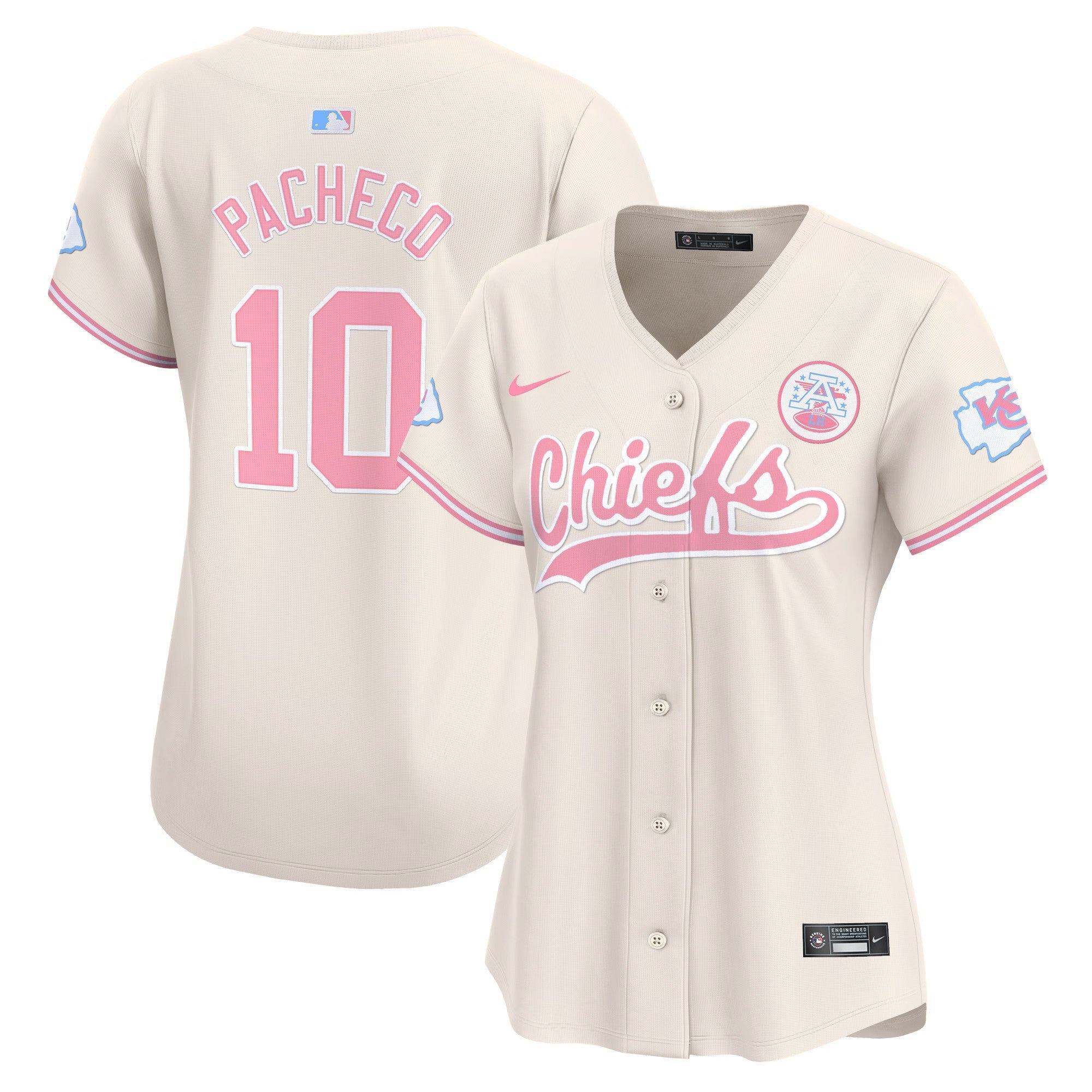 Women's Chiefs Bubblegum Pink Vapor Premier Limited Jersey - All Stitched