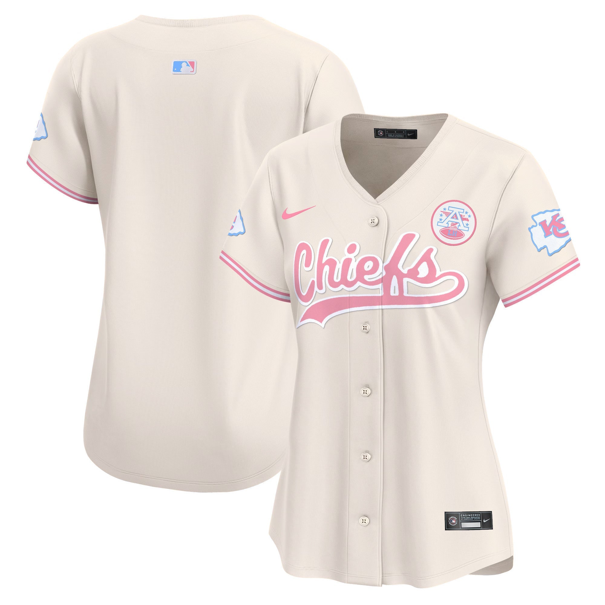 Women's Chiefs Bubblegum Pink Vapor Premier Limited Jersey - All Stitched