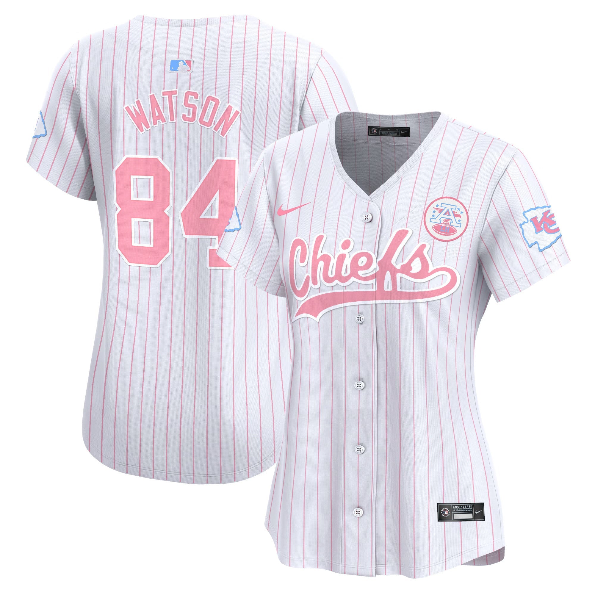 Women's Chiefs Bubblegum Pink Vapor Premier Limited Jersey - All Stitched
