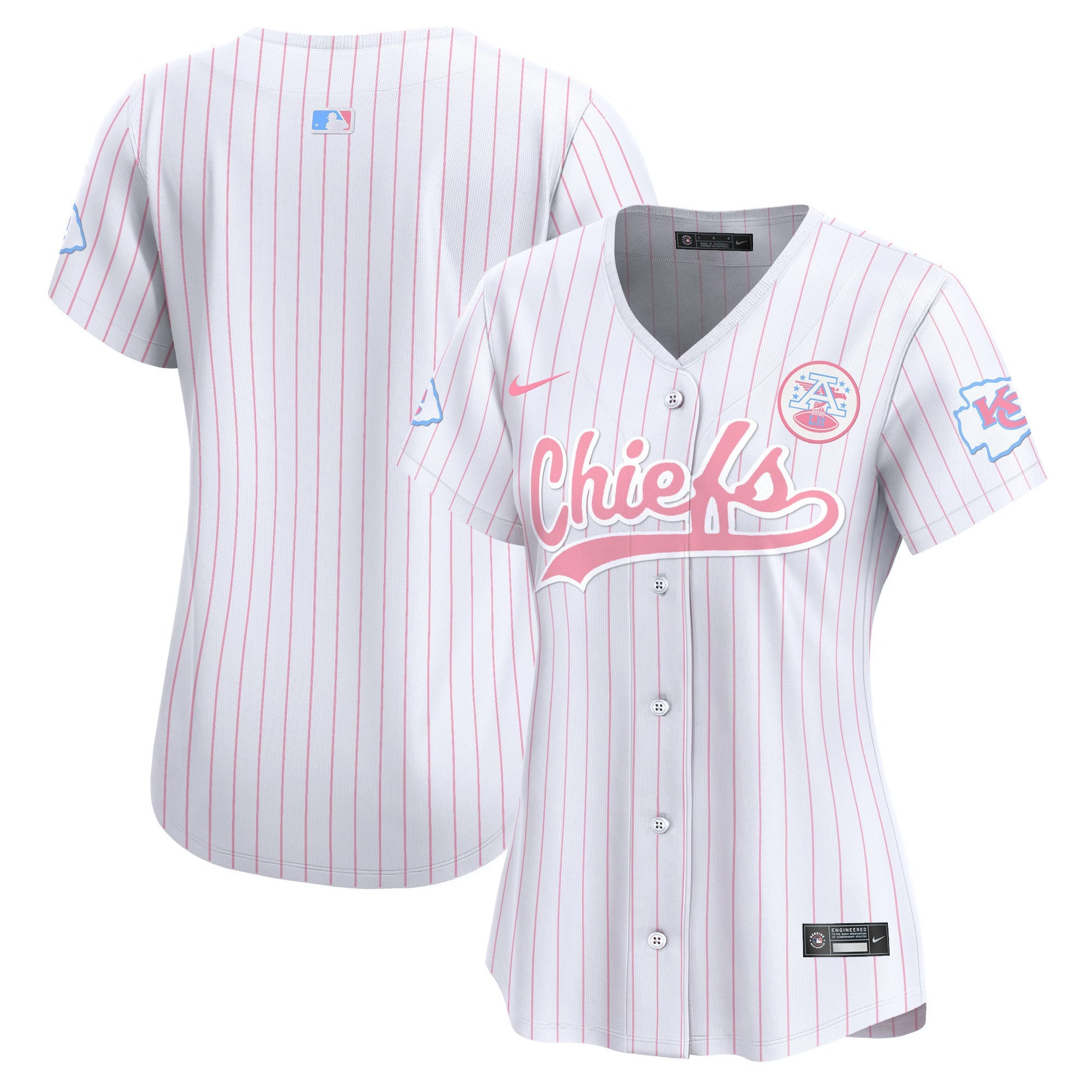 Women's Chiefs Bubblegum Pink Vapor Premier Limited Jersey - All Stitched