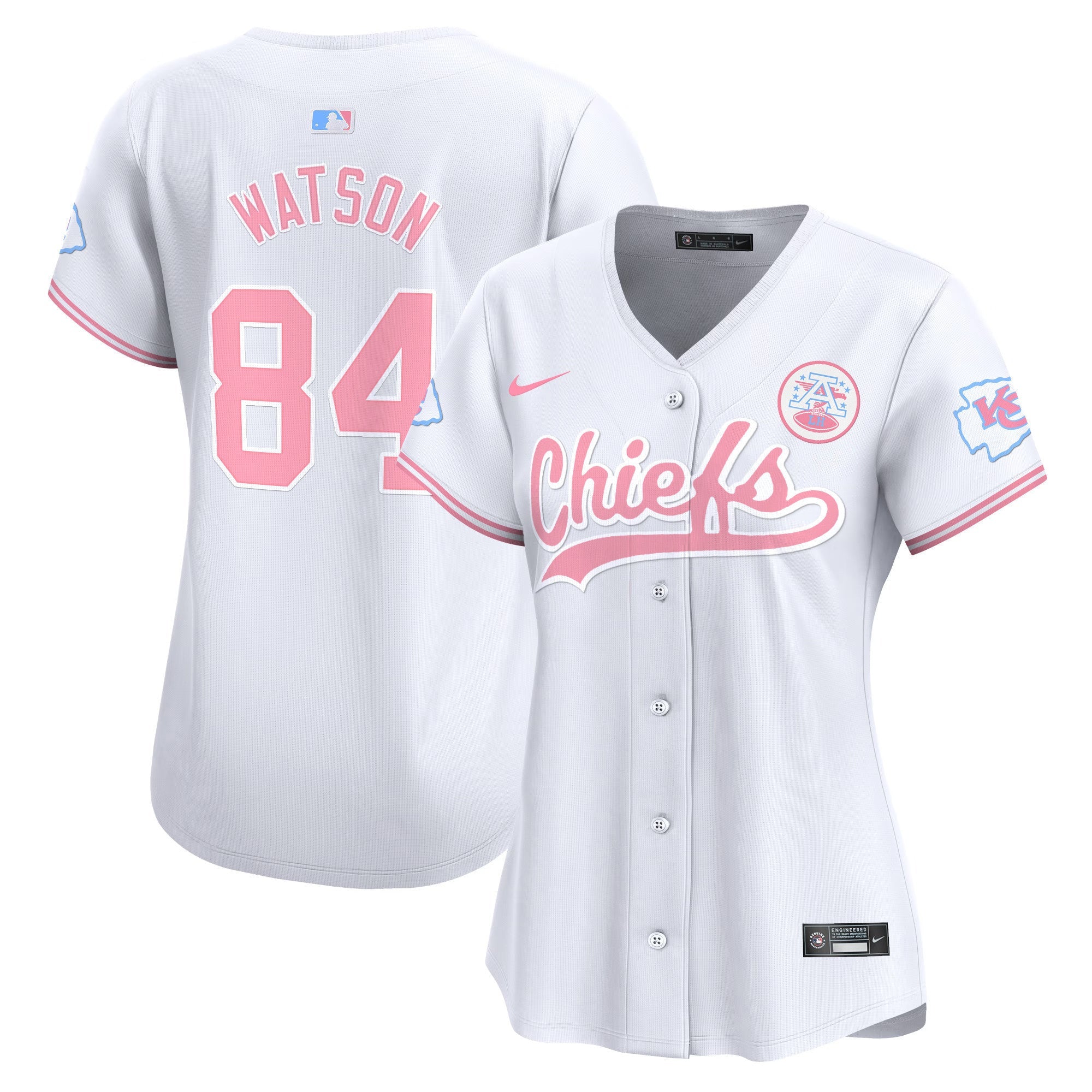 Women's Chiefs Bubblegum Pink Vapor Premier Limited Jersey - All Stitched