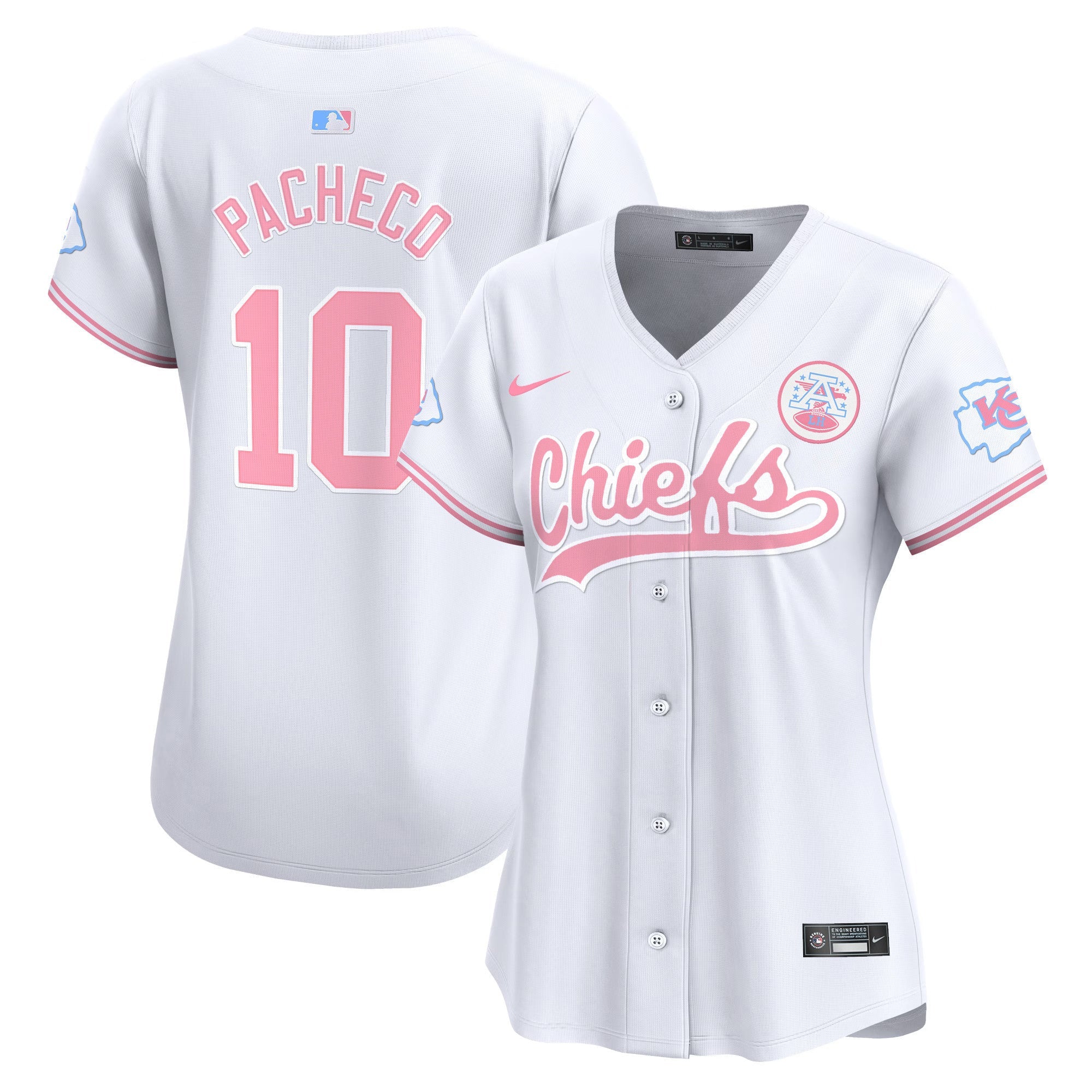 Women's Chiefs Bubblegum Pink Vapor Premier Limited Jersey - All Stitched