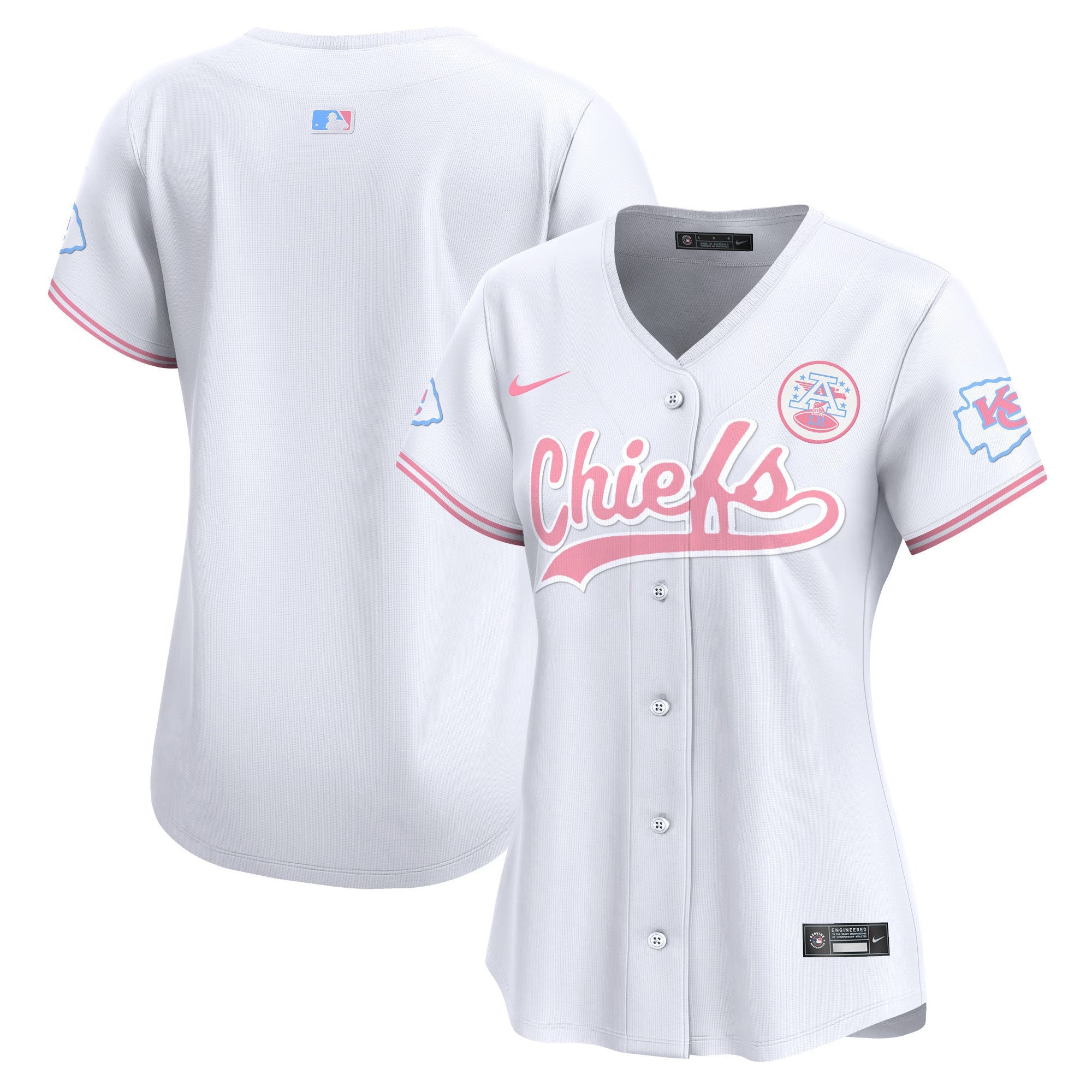 Women's Chiefs Bubblegum Pink Vapor Premier Limited Jersey - All Stitched
