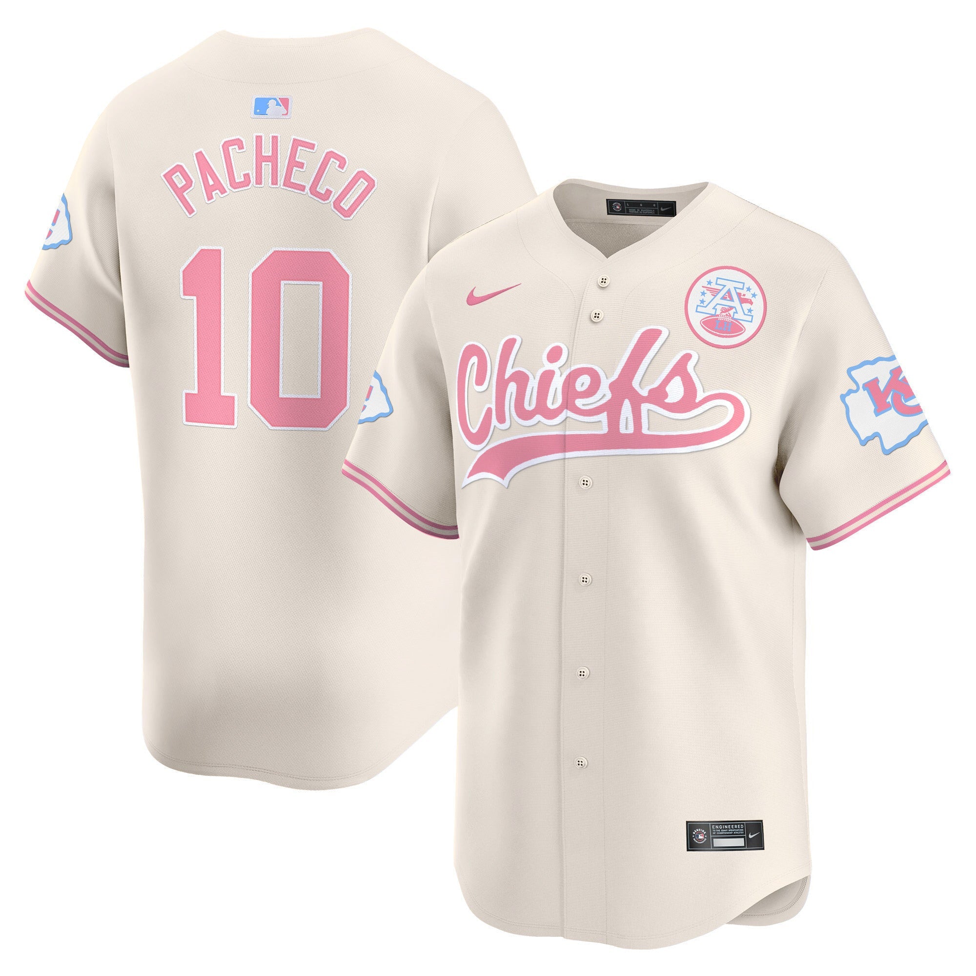 Men's Chiefs Bubblegum Pink Vapor Premier Limited Jersey - All Stitched