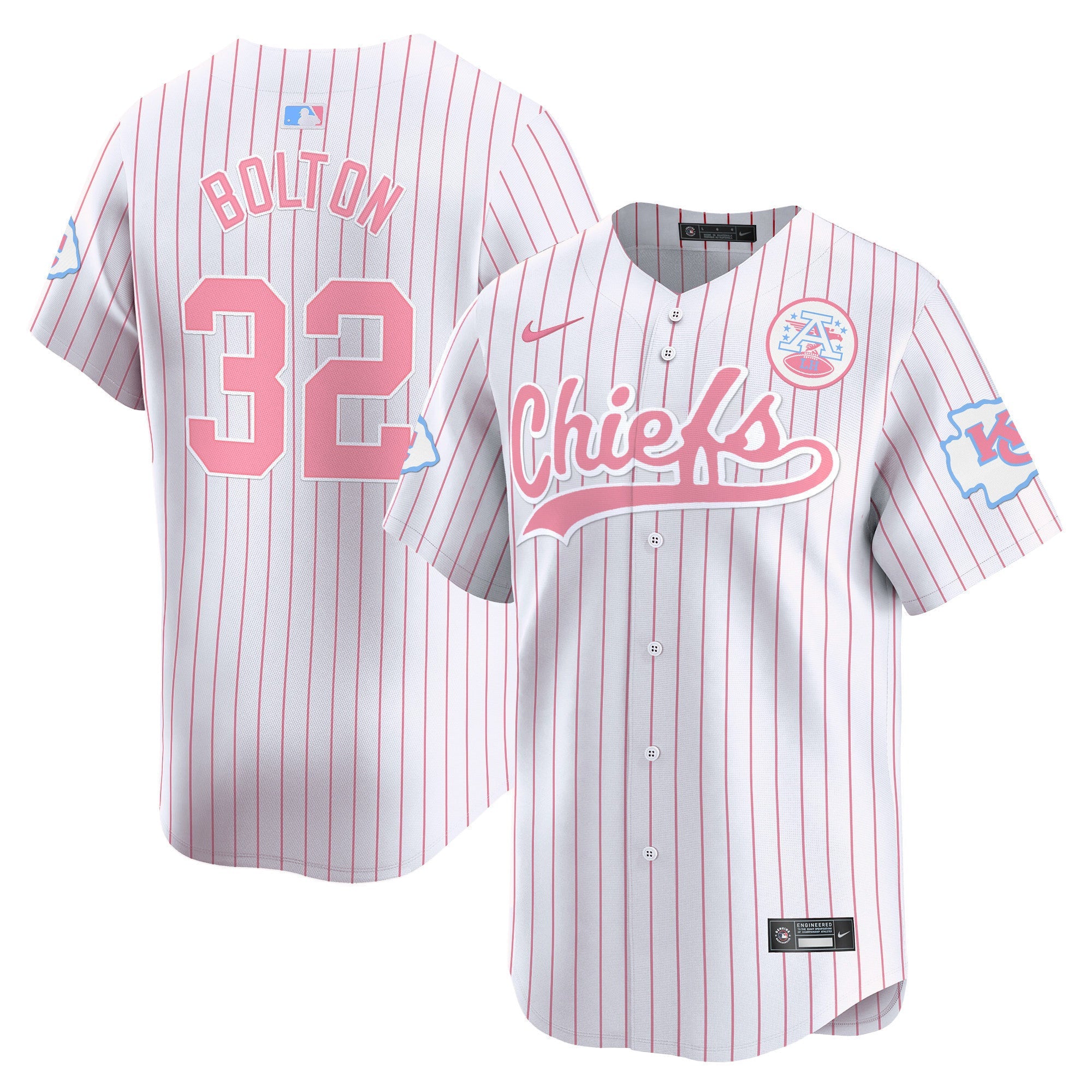 Men's Chiefs Bubblegum Pink Vapor Premier Limited Jersey - All Stitched