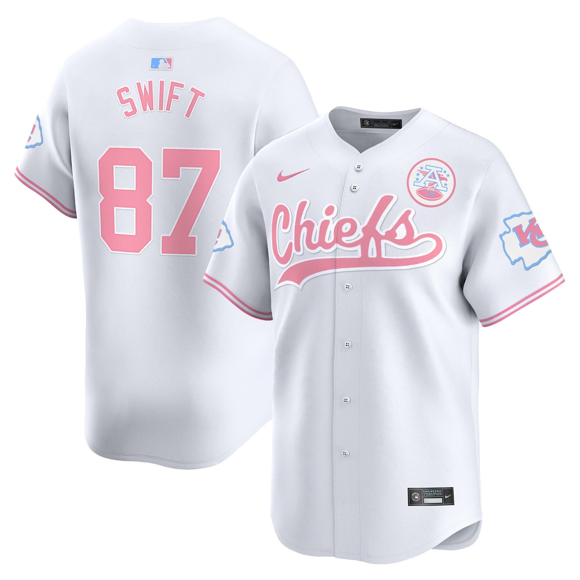 Men's Chiefs Bubblegum Pink Vapor Premier Limited Jersey - All Stitched