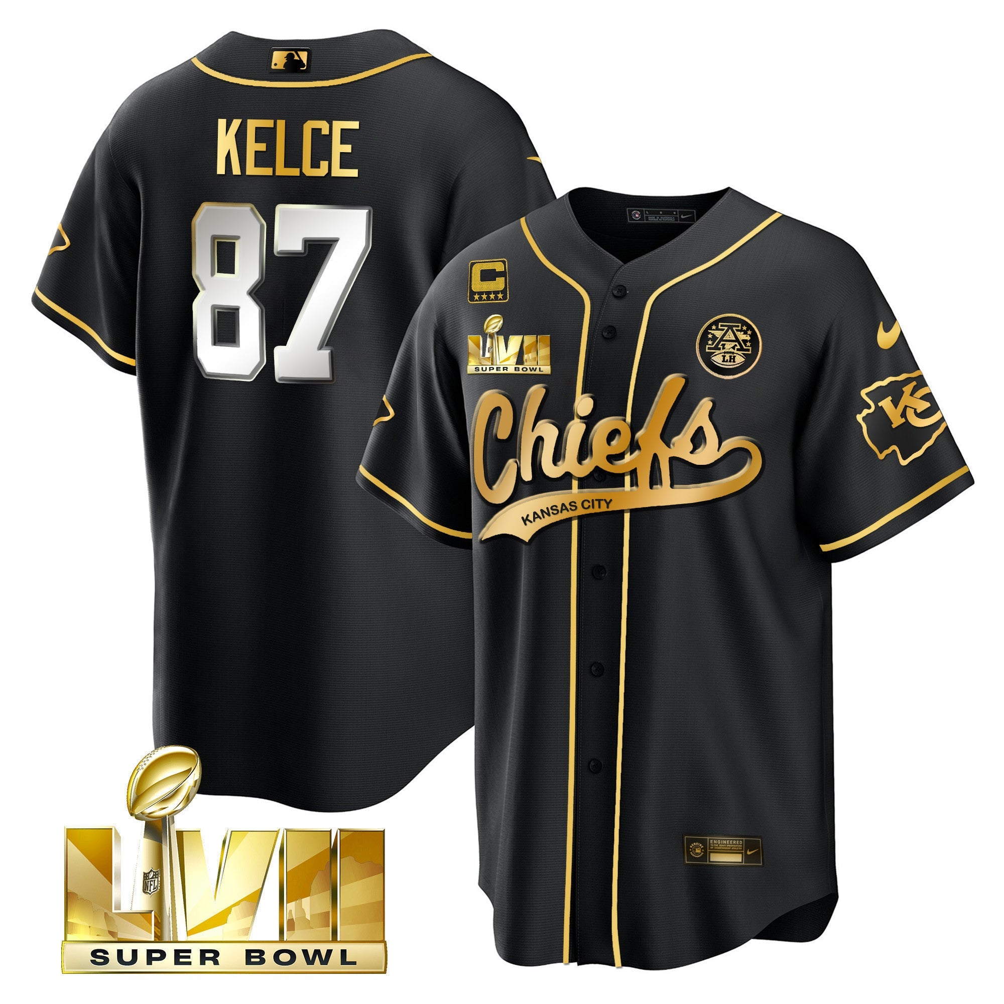 Men's Chiefs Super Bowl LVII Cool base Jersey - All Stitched
