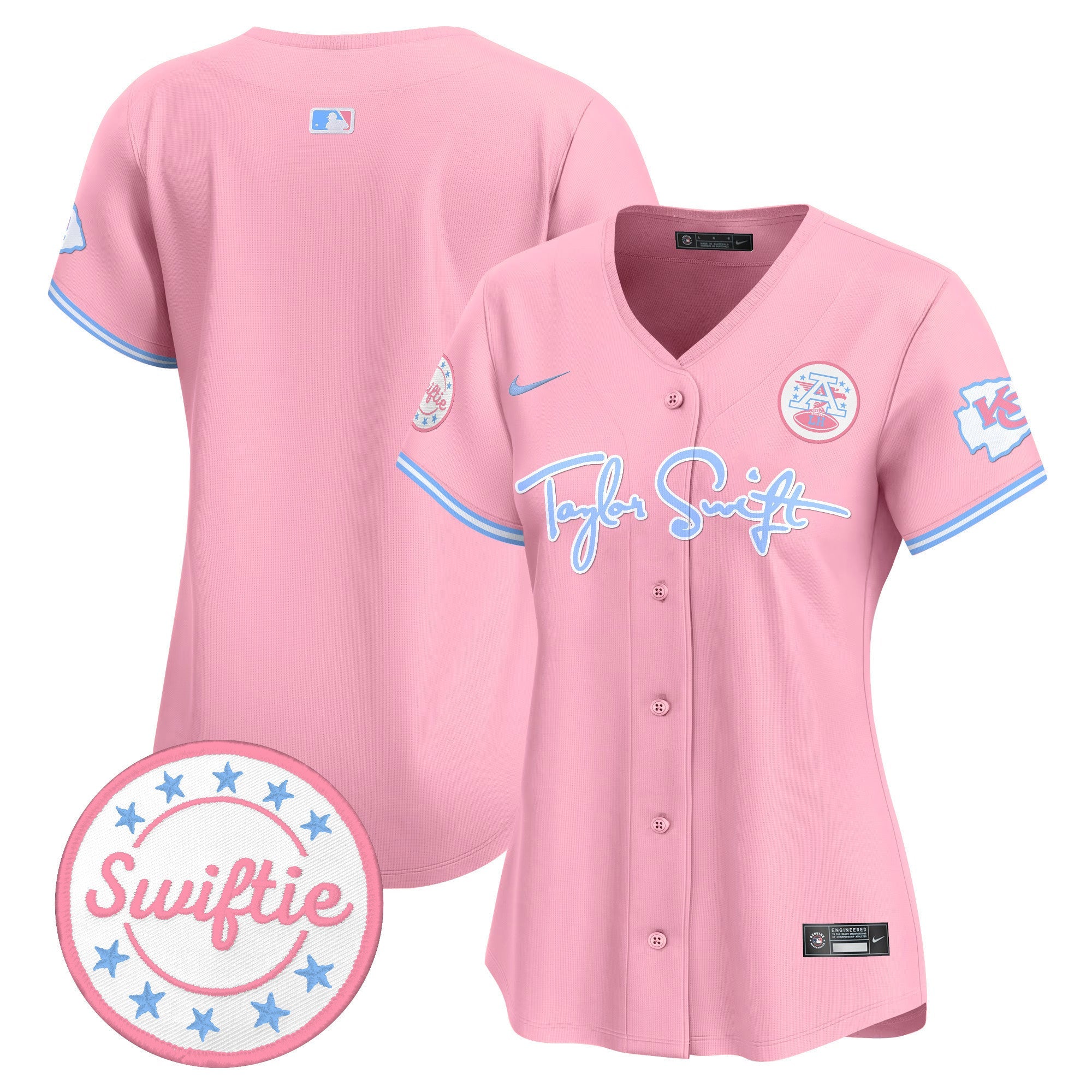 Women's Chiefs Taylor Swift Bubblegum Pink Vapor Premier Limited Jersey - All Stitched
