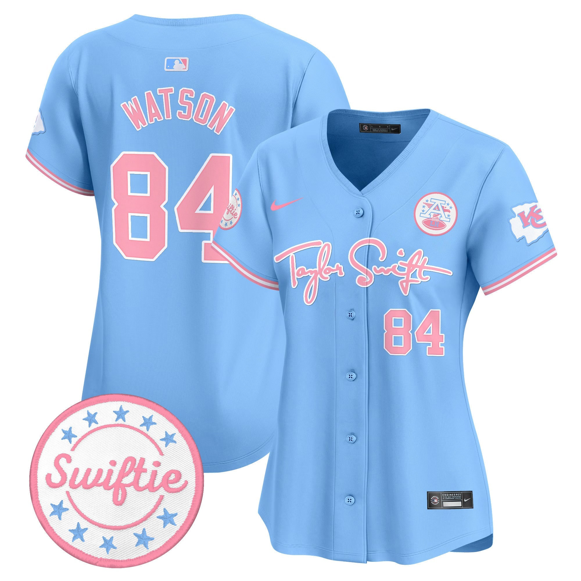 Women's Chiefs Taylor Swift Bubblegum Pink Vapor Premier Limited Jersey - All Stitched