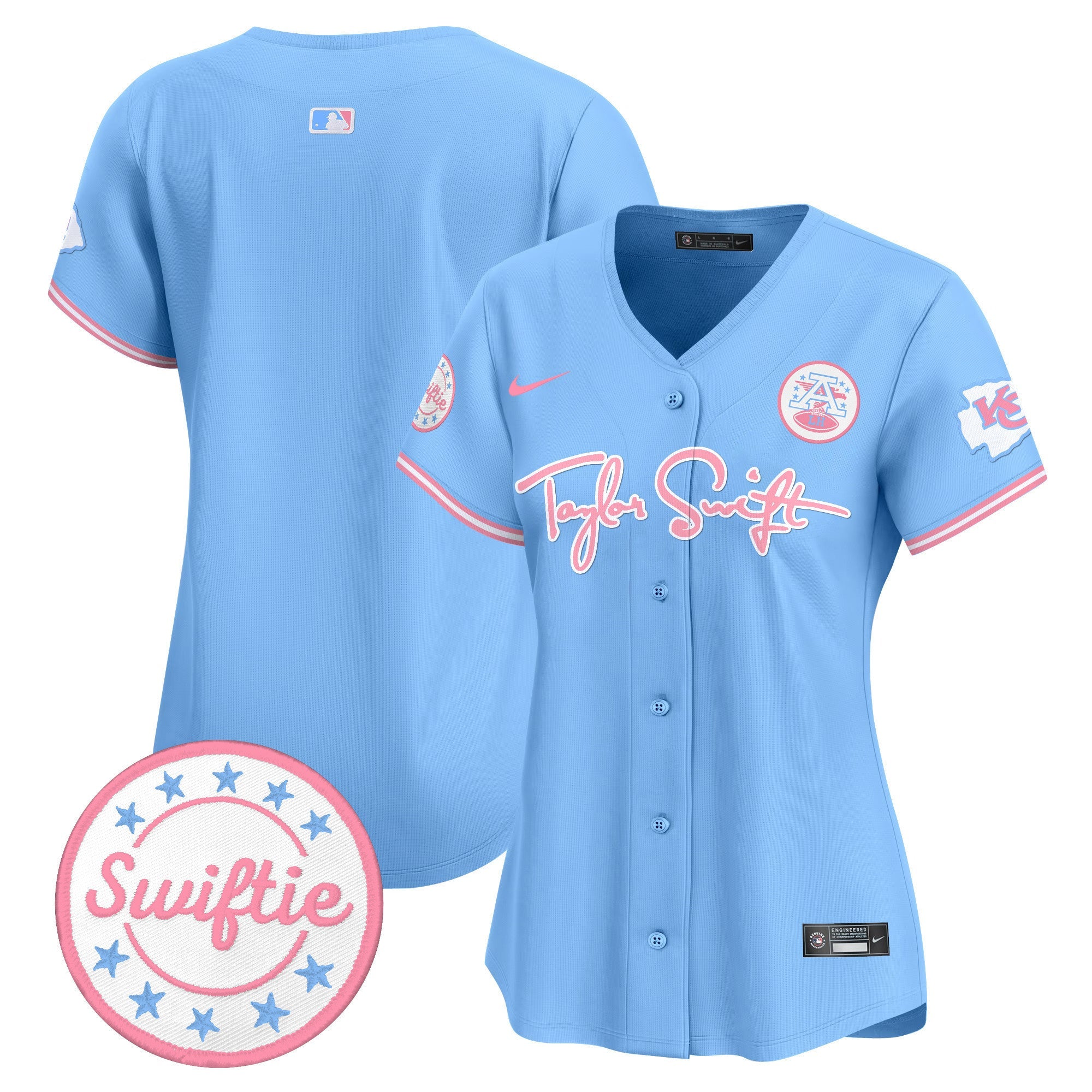 Women's Chiefs Taylor Swift Bubblegum Pink Vapor Premier Limited Jersey - All Stitched