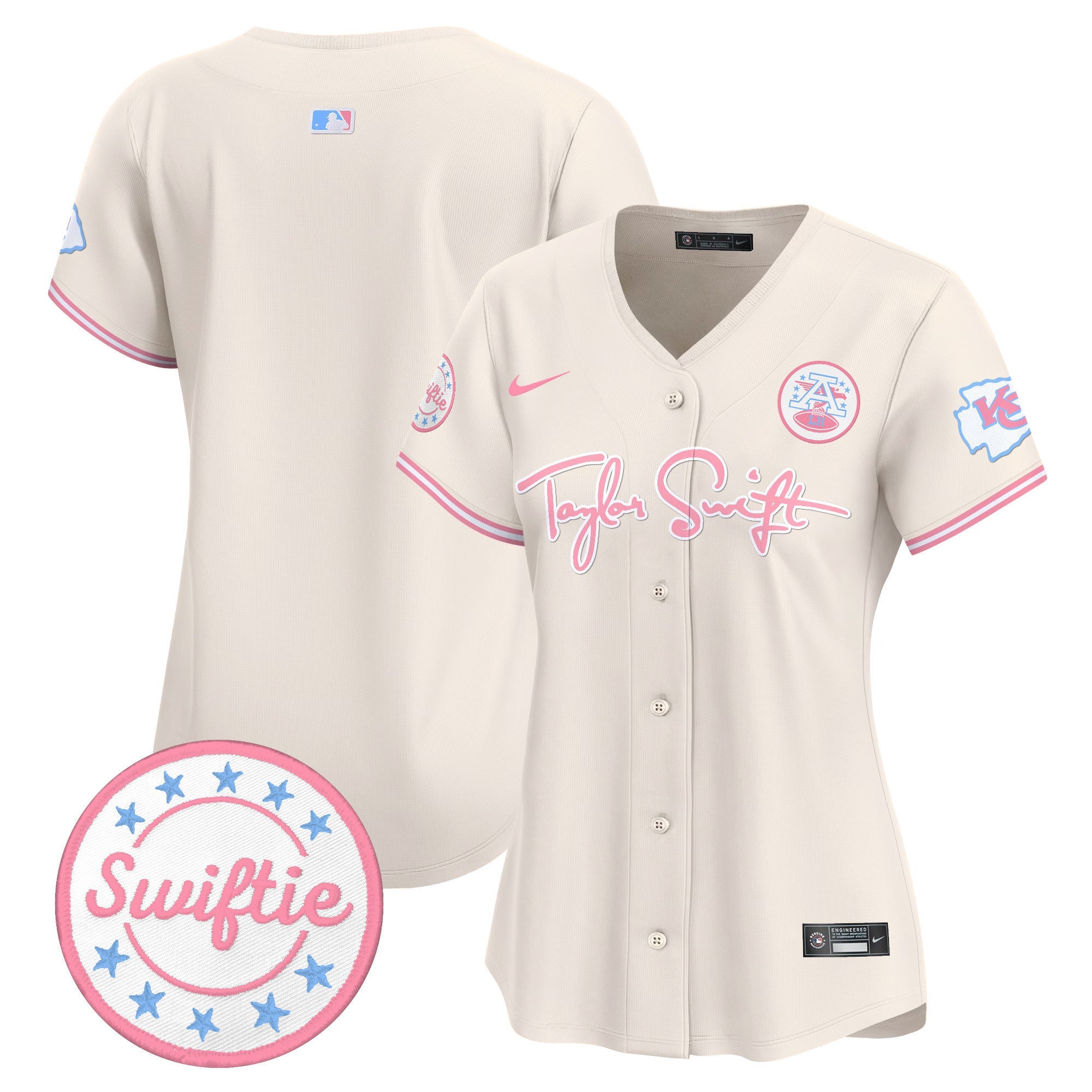 Women's Chiefs Taylor Swift Bubblegum Pink Vapor Premier Limited Jersey - All Stitched