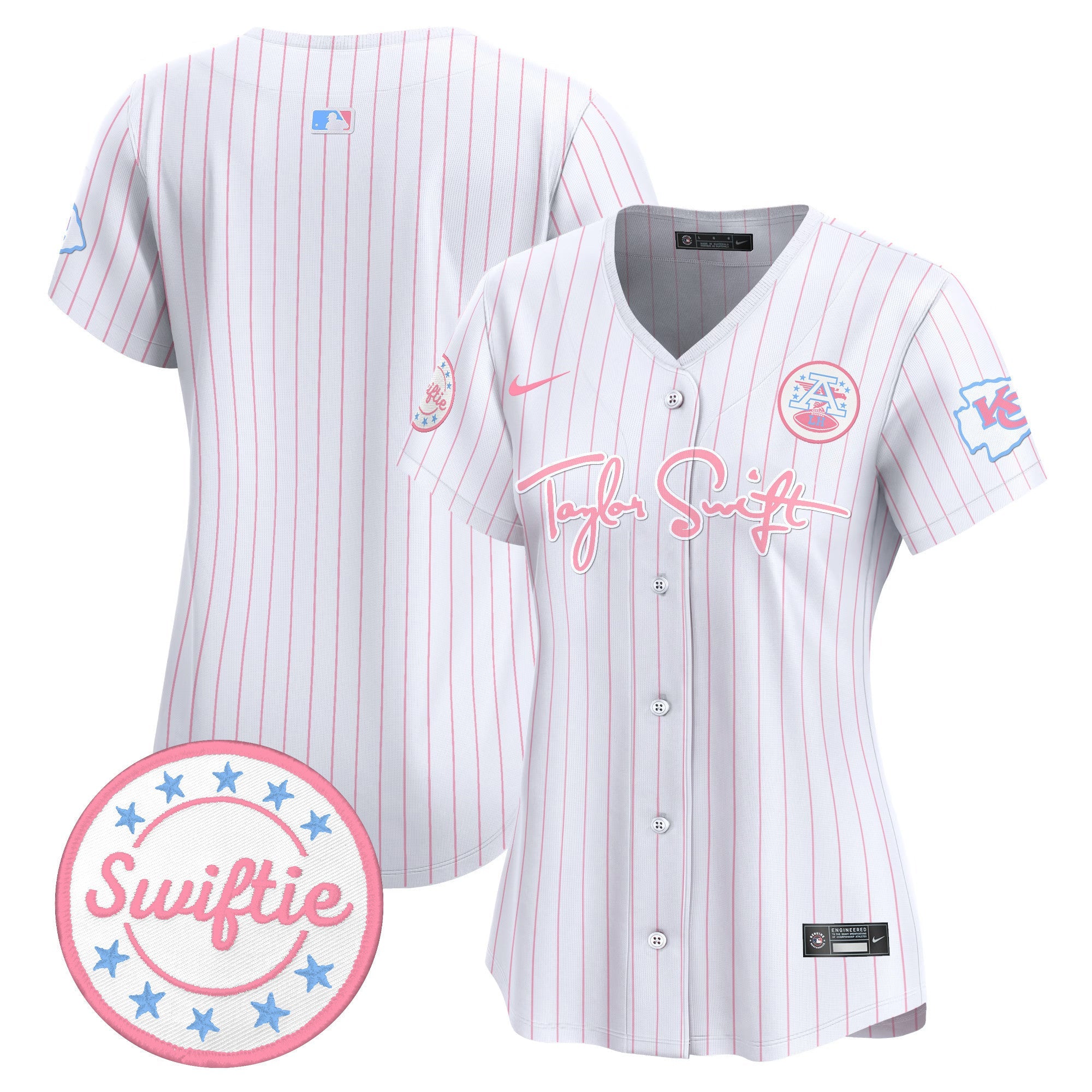 Women's Chiefs Taylor Swift Bubblegum Pink Vapor Premier Limited Jersey - All Stitched