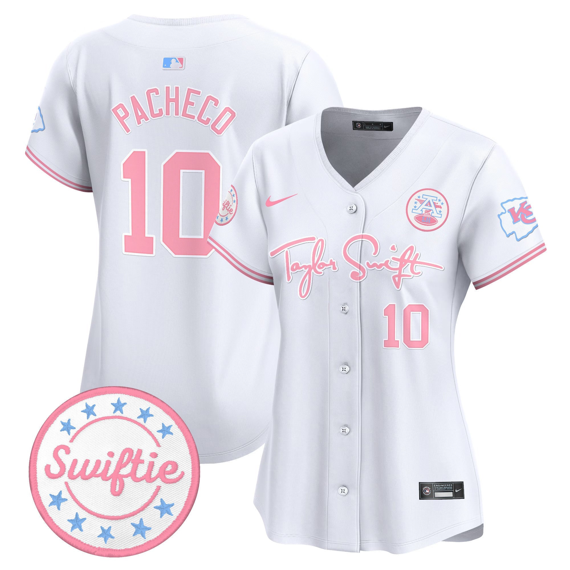 Women's Chiefs Taylor Swift Bubblegum Pink Vapor Premier Limited Jersey - All Stitched