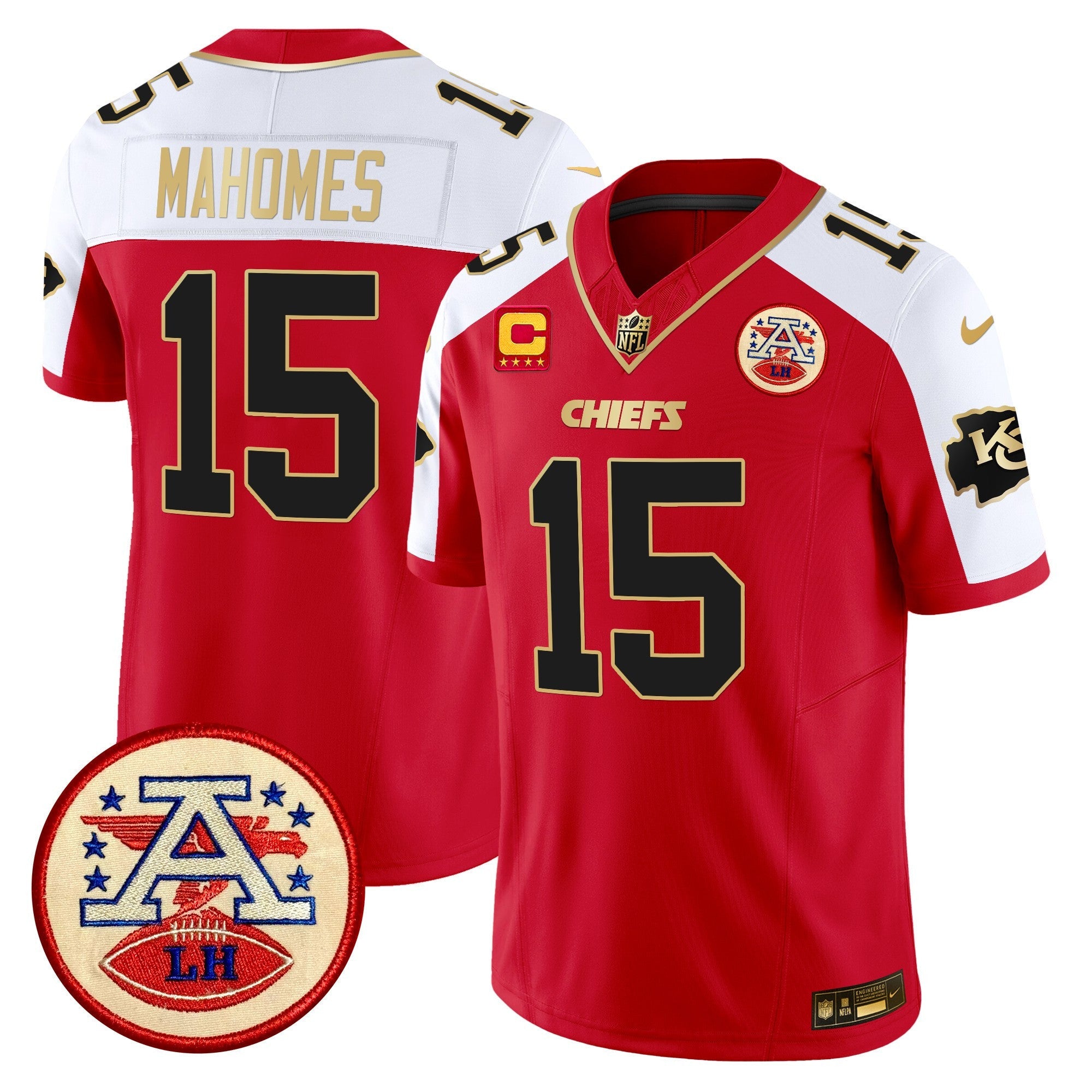 Men's Chiefs 2024 Lamar Hunt Patch Vapor Limited Jersey - All Stitched