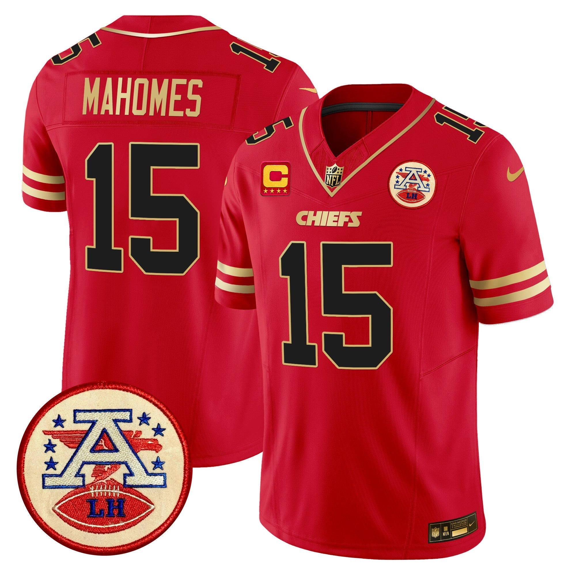 Men's Chiefs 2024 Lamar Hunt Patch Vapor Limited Jersey - All Stitched