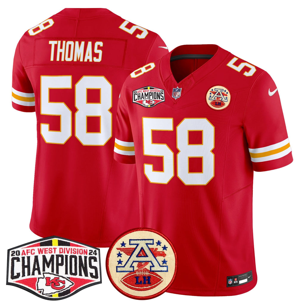 Men's Chiefs 2024 AFC West Division Champions Patch Vapor Limited Jersey - All Stitched