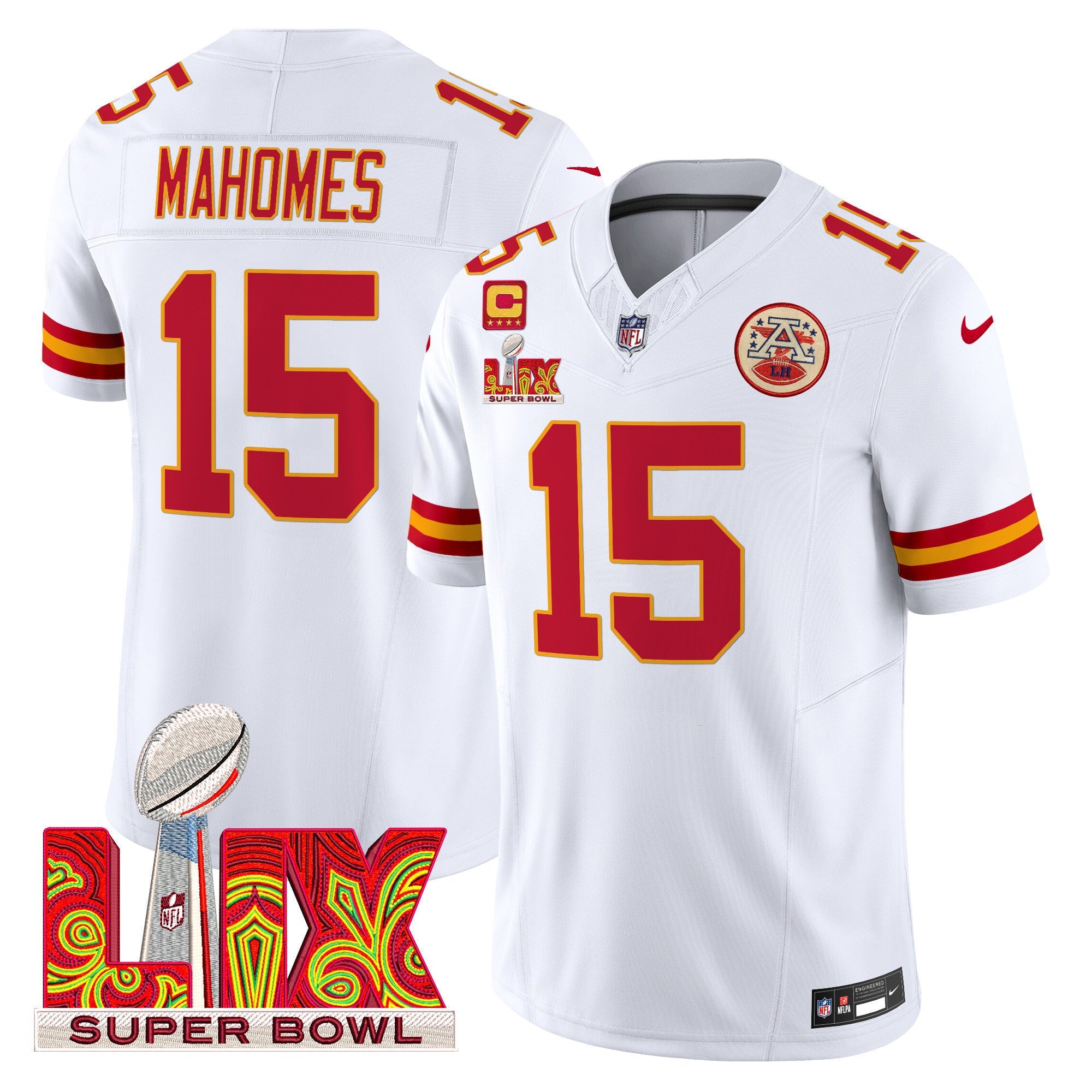 Men's Chiefs Super Bowl LIX Patch Vapor Limited Jersey - All Stitched