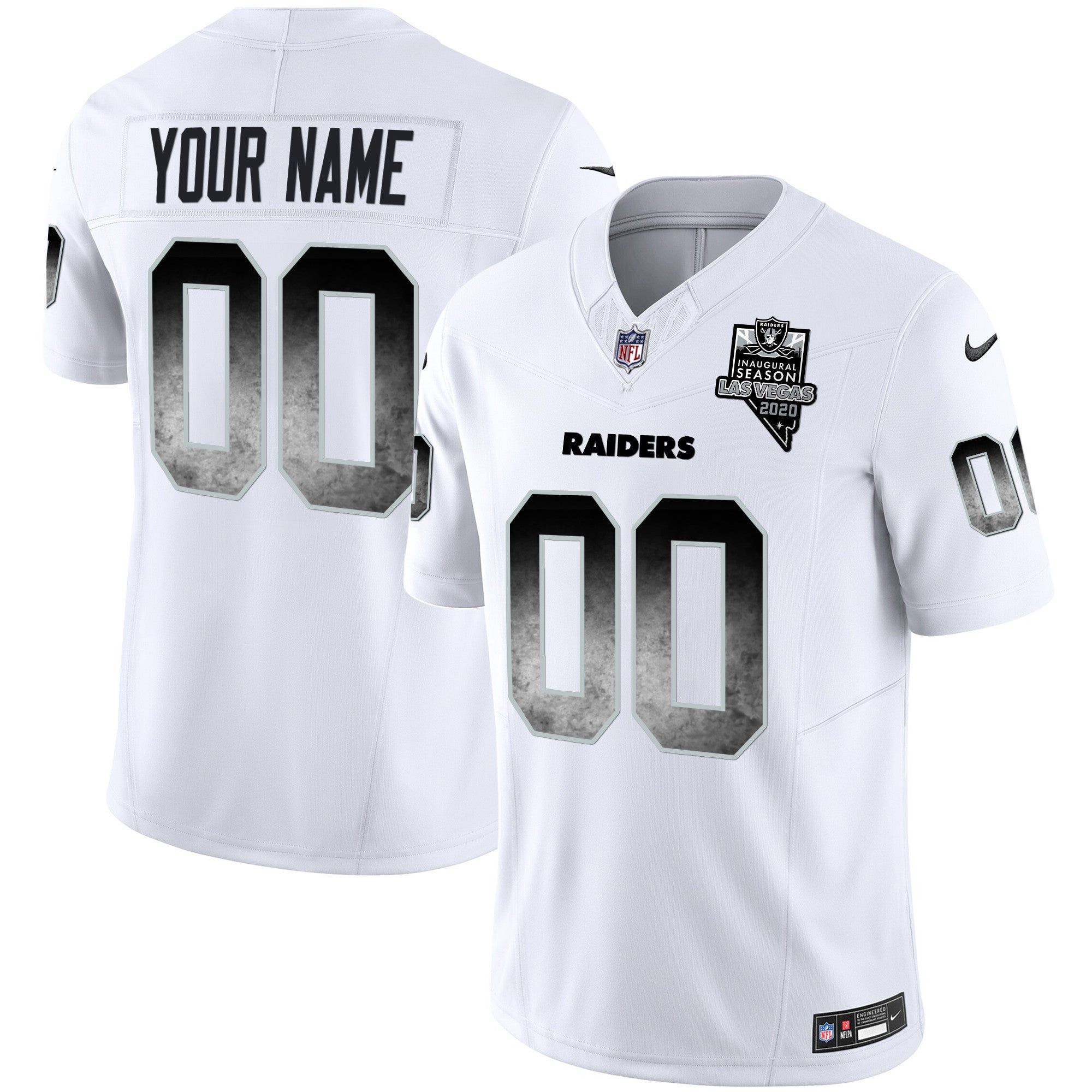 Raiders Arch Smoke Vapor Custom Jersey - All Stitched