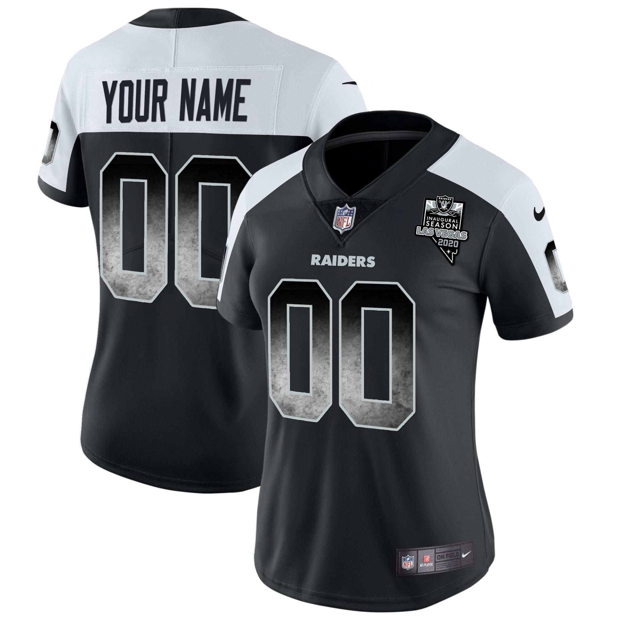Raiders Arch Smoke Vapor Custom Jersey - All Stitched