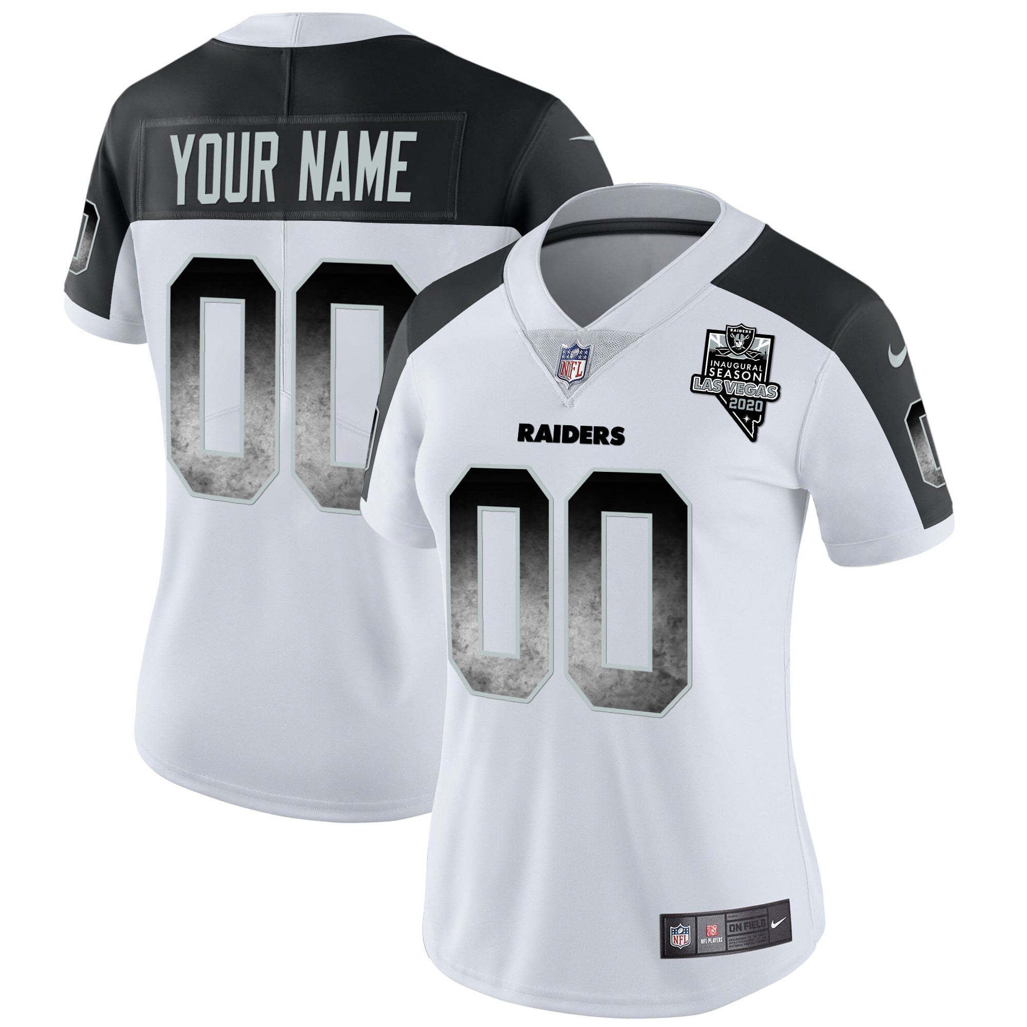 Raiders Arch Smoke Vapor Custom Jersey - All Stitched