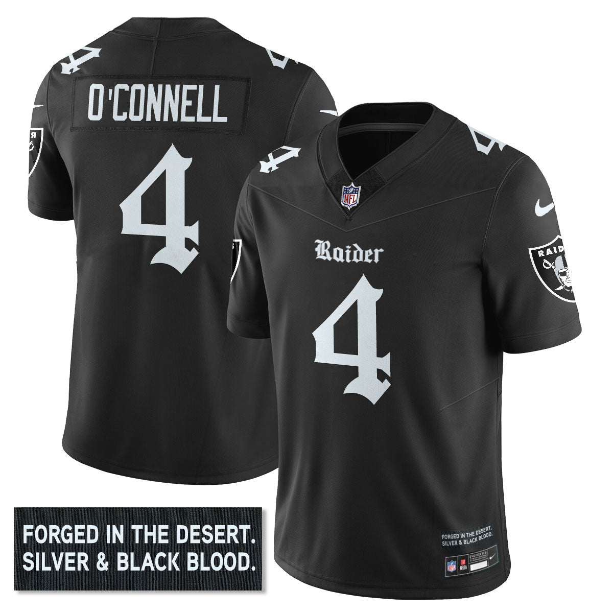 Men's Las Vegas Raiders 'Gothic Silver State Edition' Vapor Limited Jersey - All Stitched