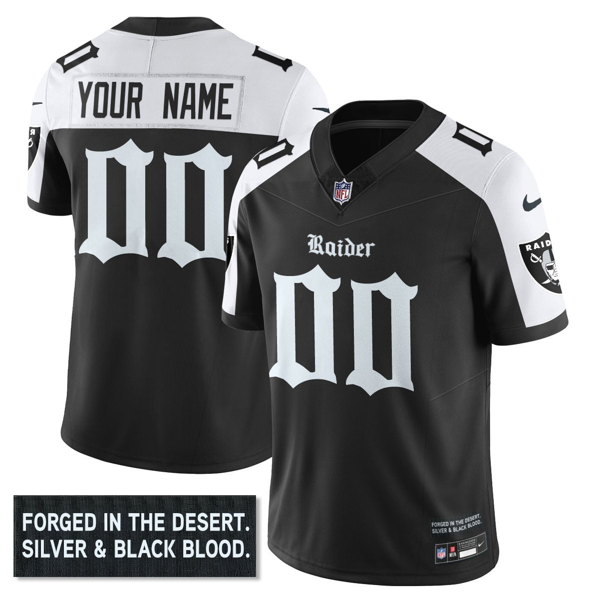 Men's Las Vegas Raiders 'Gothic Silver State Edition' Vapor Limited Jersey - All Stitched