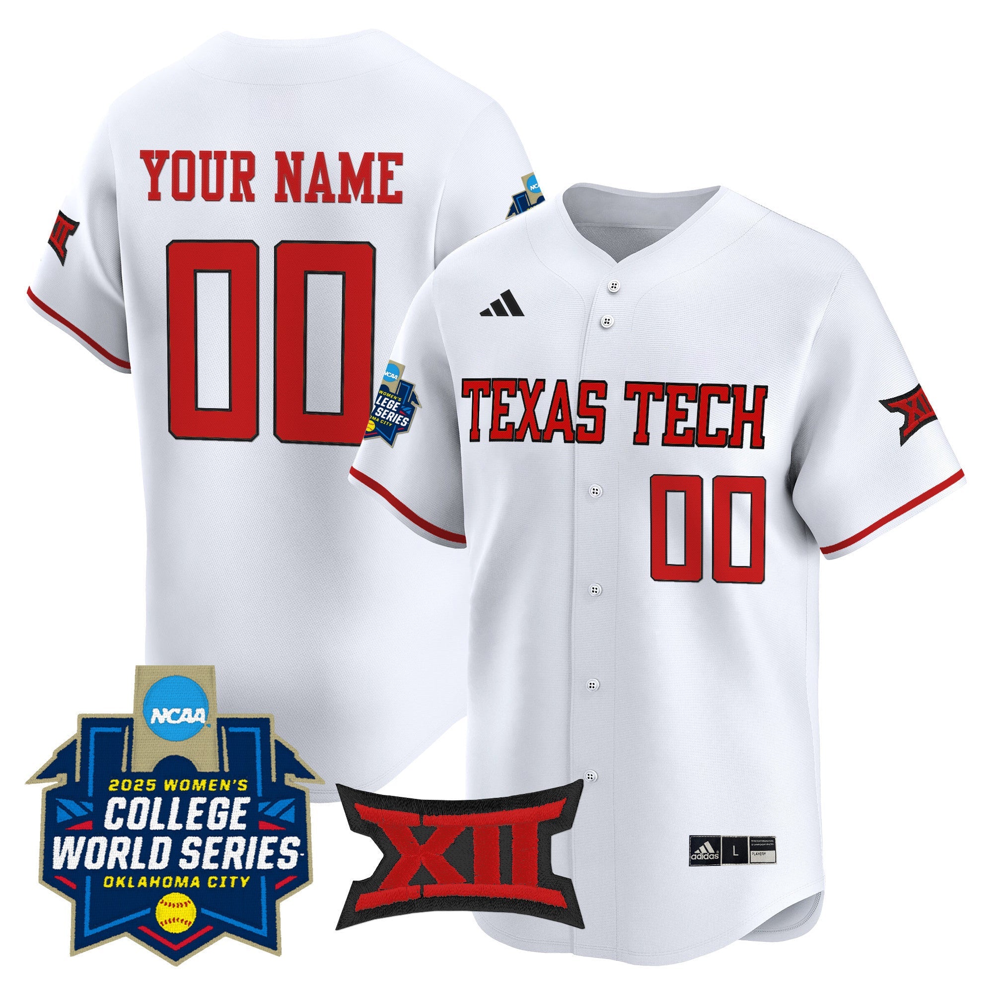 Texas Tech Red Raiders Softball 2025 World Series (WCWS) Vapor Premier Limited Custom Jersey - All Stitched