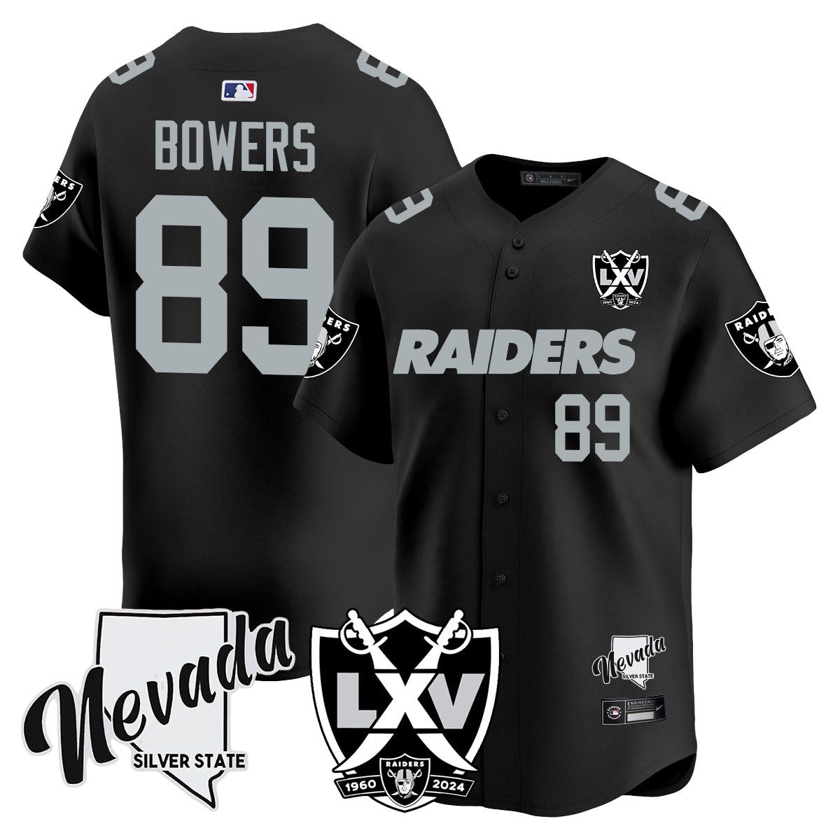 Men's Raiders 2024 Baseball Limited Jersey - 65th Anniversary - All Stitched