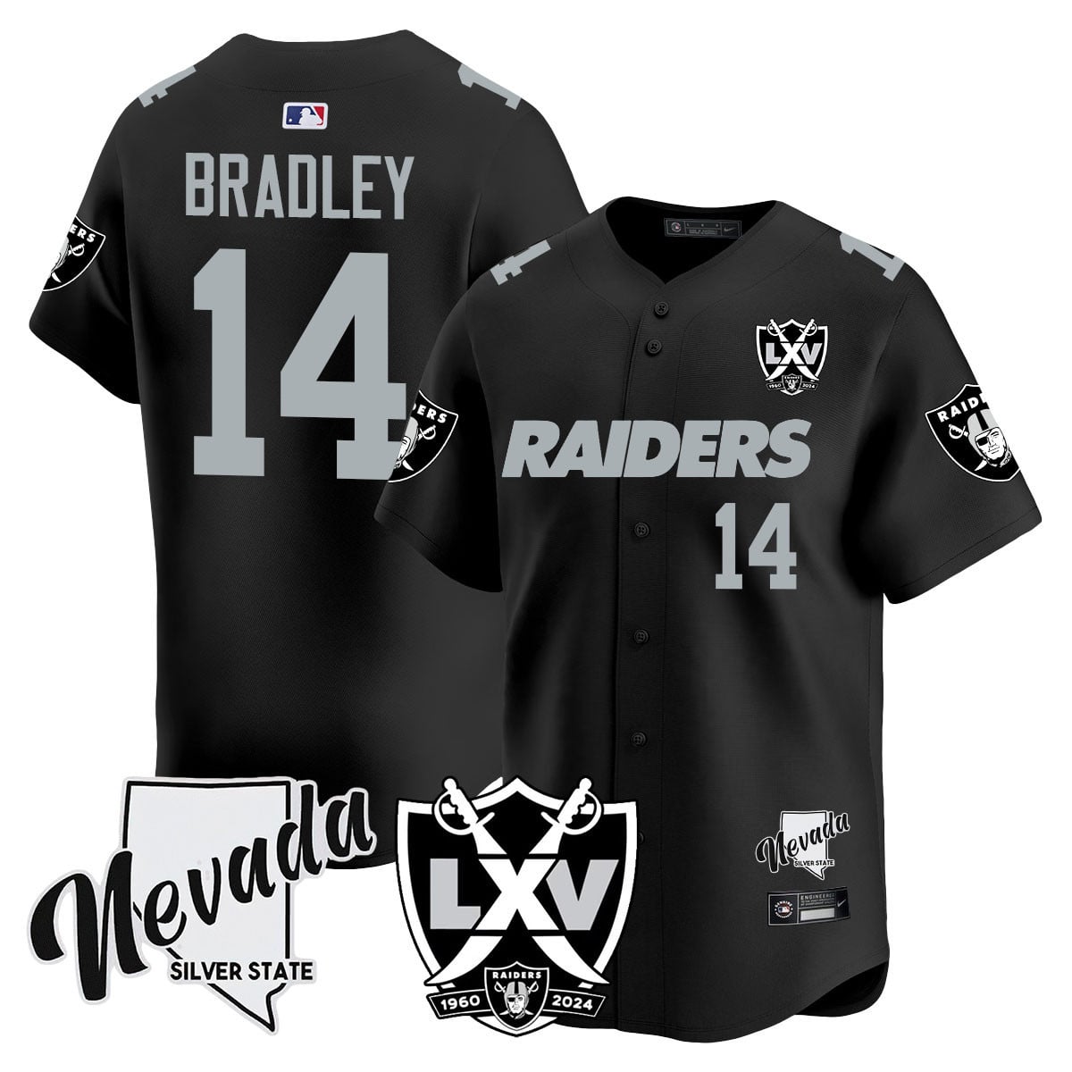Men's Raiders 2024 Baseball Limited Jersey - 65th Anniversary - All Stitched