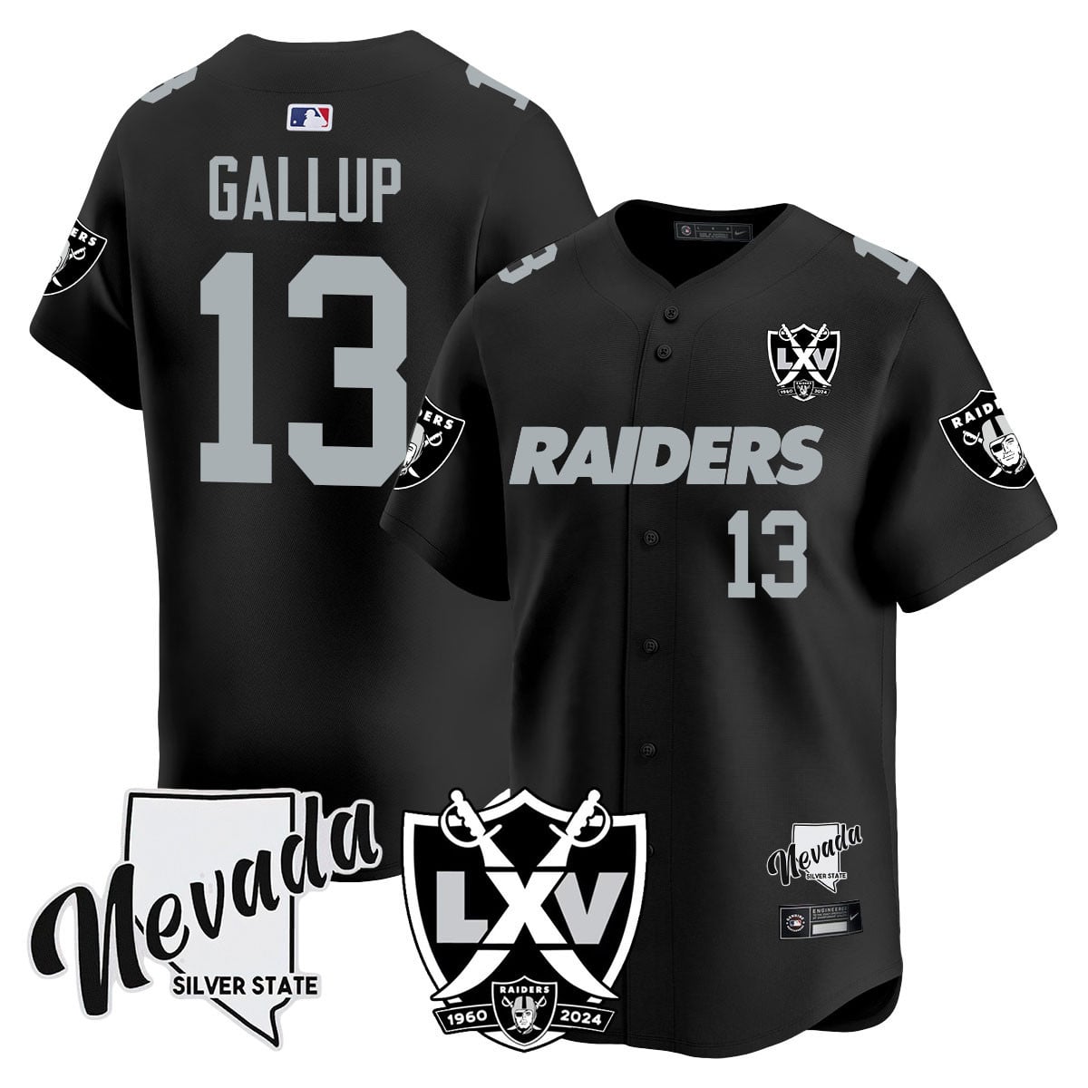 Men's Raiders 2024 Baseball Limited Jersey - 65th Anniversary - All Stitched