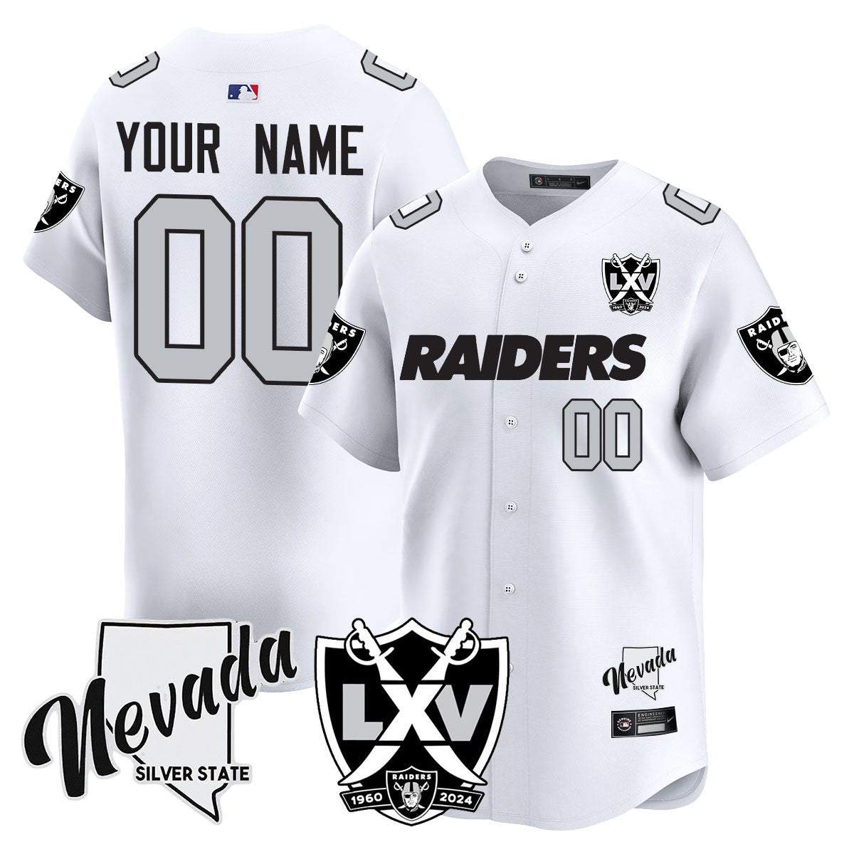 Custom Name/Gender Raiders 2024 Baseball Limited Jersey - 65th Anniversary - All Stitched